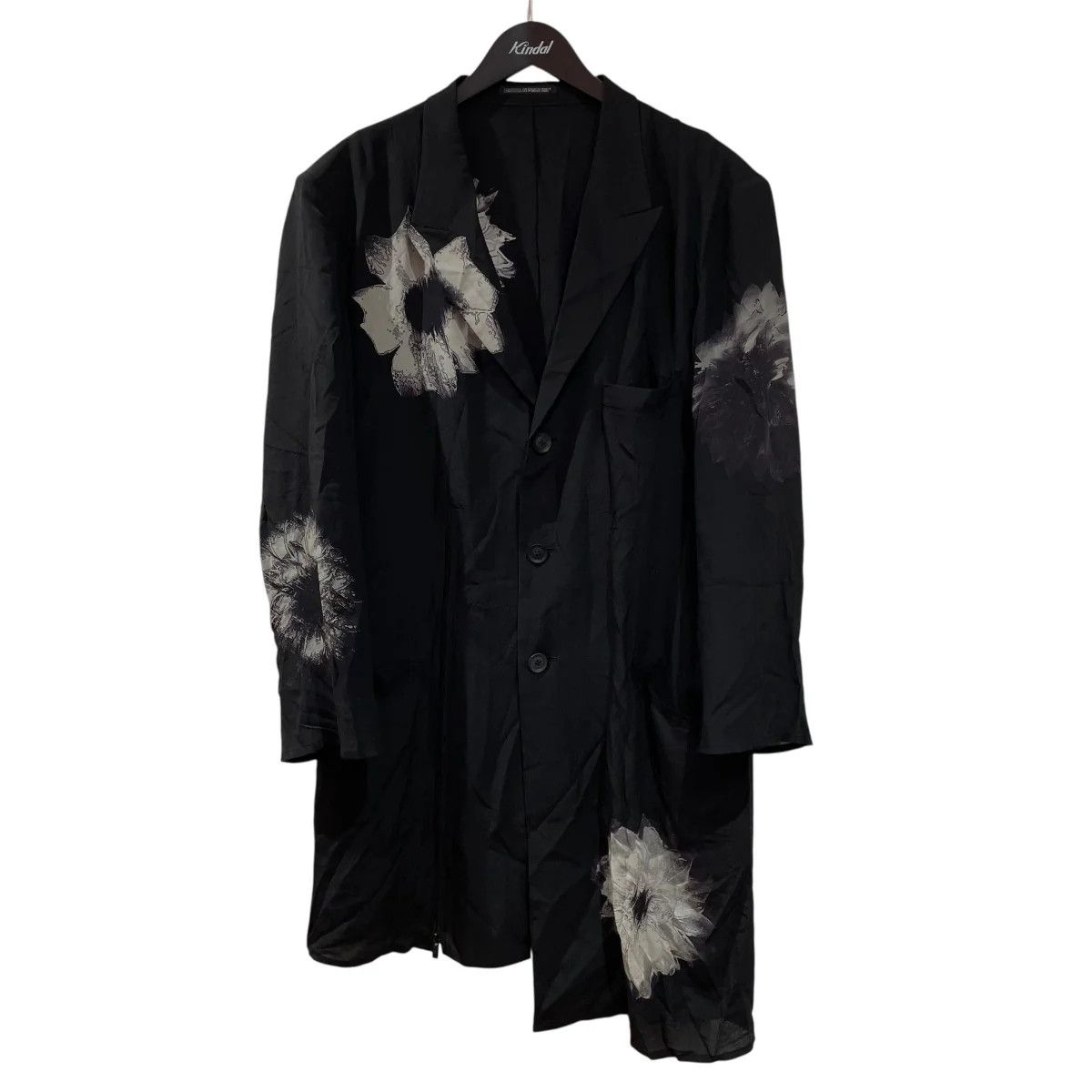 Yohji Yamamoto Yohji Yamamoto pour homme/WHITE FLOWER PRINT SLIT JACKET Size US M / EU 48-50 / 2 - 1 Thumbnail