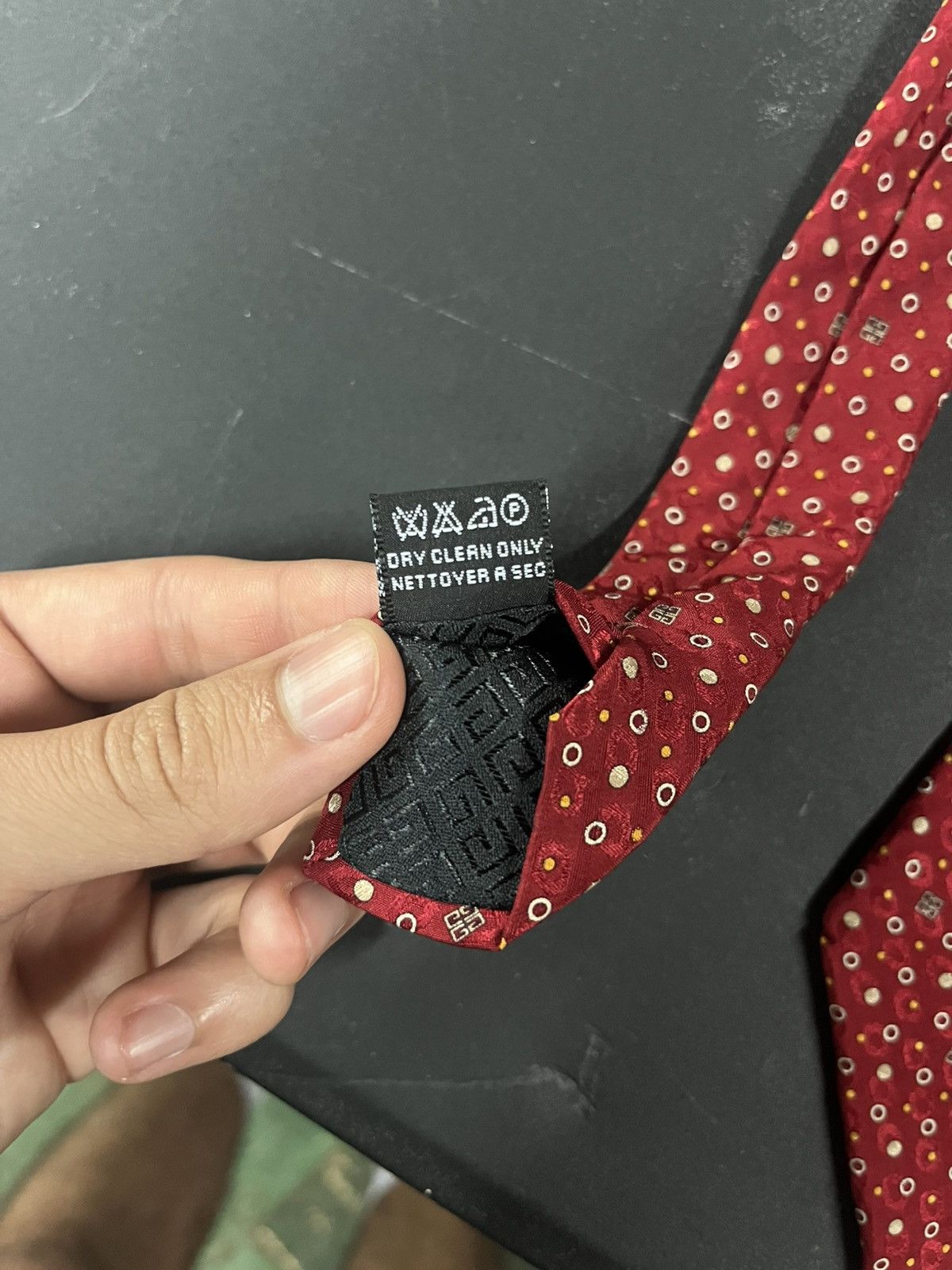 Givenchy Givenchy Paris Red Dotted Rare vintage neck tie Size ONE SIZE - 3 Thumbnail
