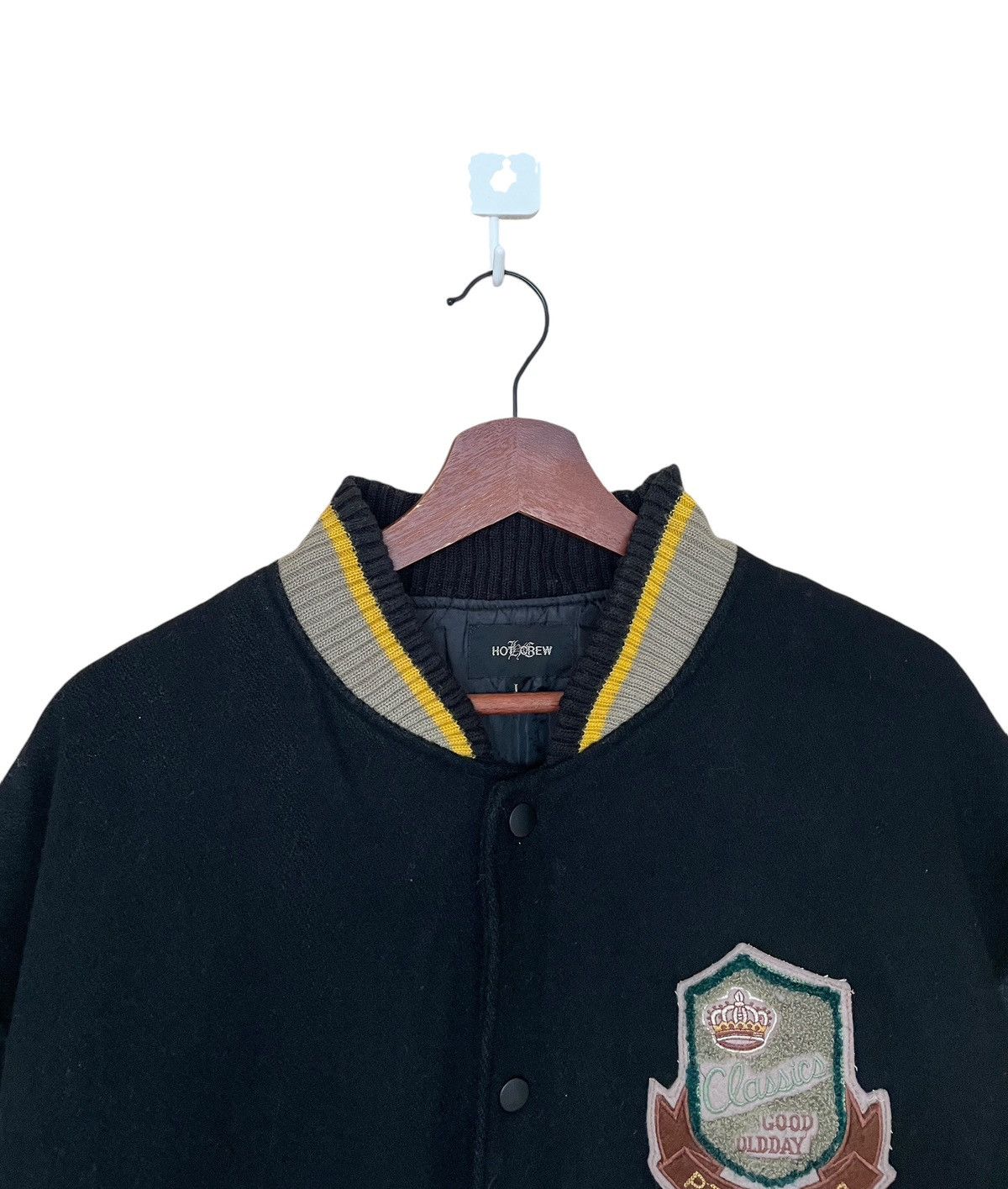 Vintage Vintage Brand Hotcrew Leather Varsity Jacket 1980s Size US L / EU 52-54 / 3 - 3 Thumbnail