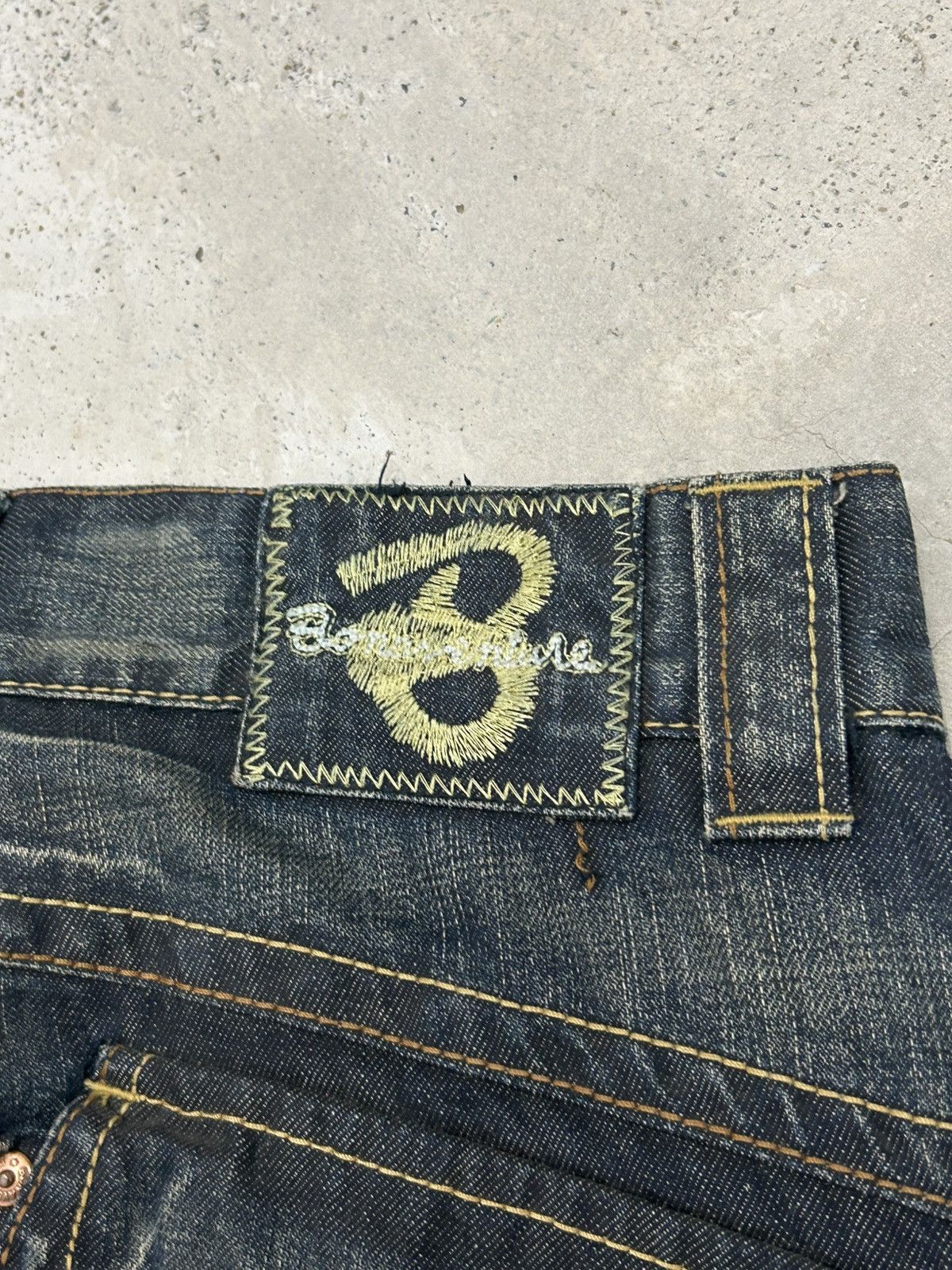 Le Grande Bleu (L.G.B.) Vintage Baggy Jeans Bonaventure Brand Mud Washed Size US 31 - 15 Thumbnail