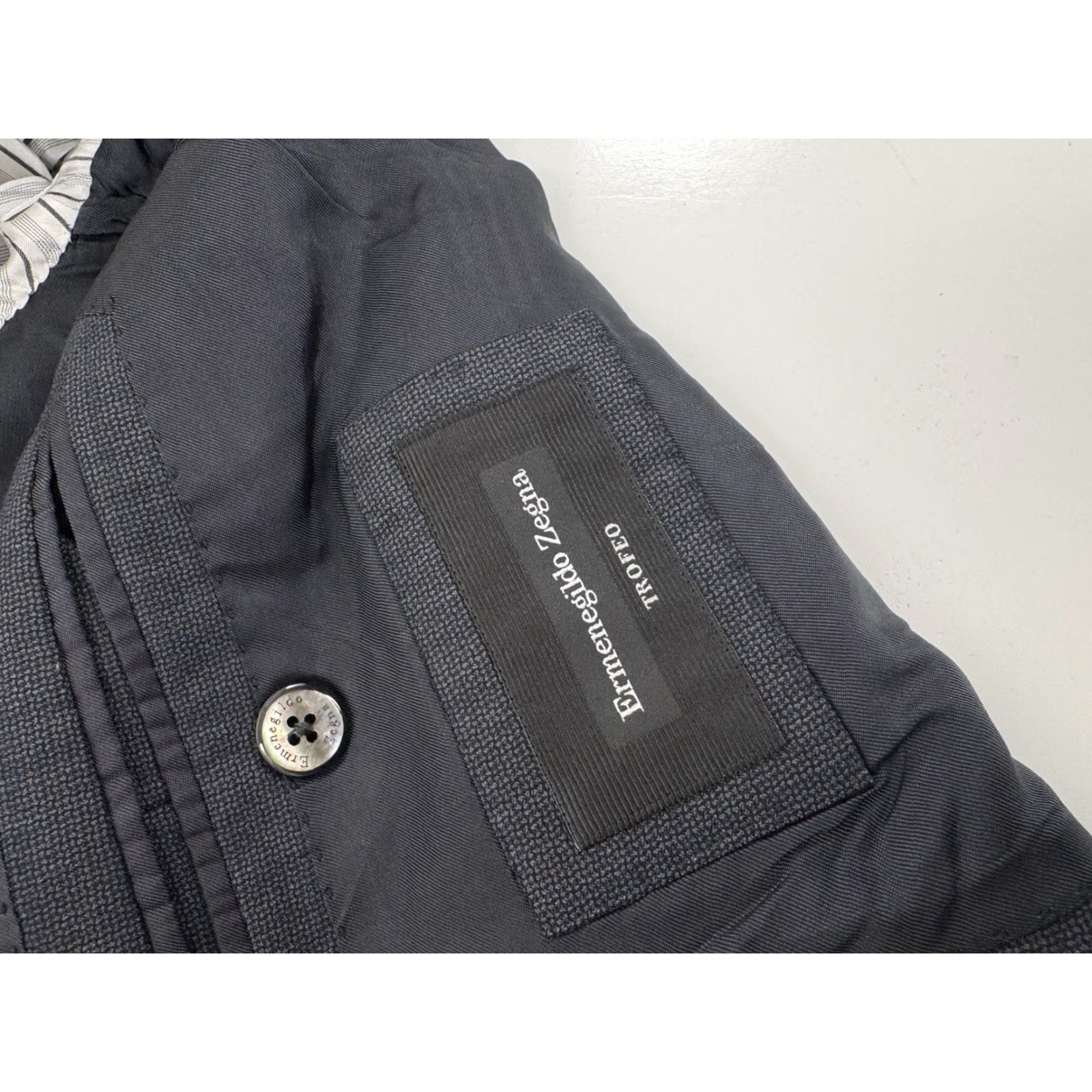 Ermenegildo Zegna ERMENEGILDO ZEGNA - TROFEO MILA - WOOL 48 LONG - BLAZER JACKET - GRAY, MEN, SUIT JACKET, WOOL, LONG, BIG & TALL Size 48R - 7 Thumbnail