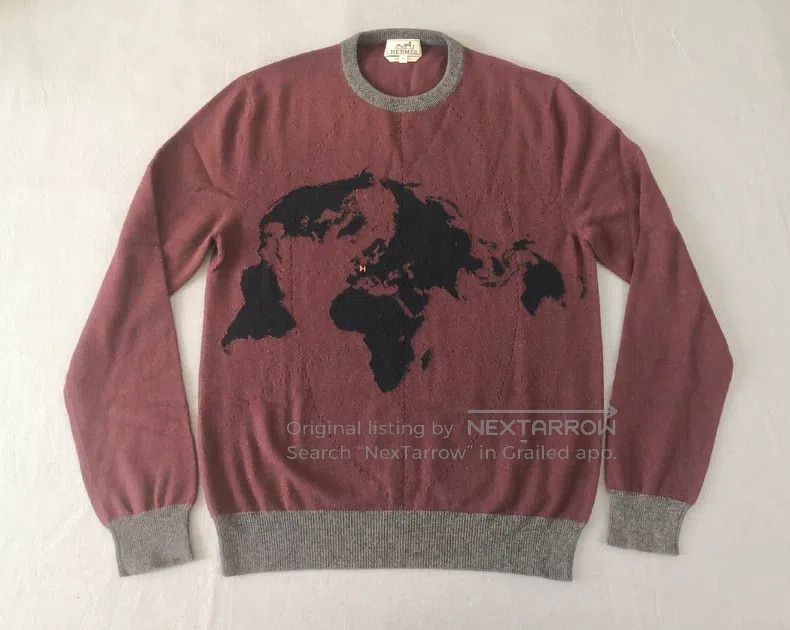 Other Hermes Cashmere sweater knitted sweater, burgundy, 100% ca Size US M / EU 48-50 / 2 - 1 Thumbnail