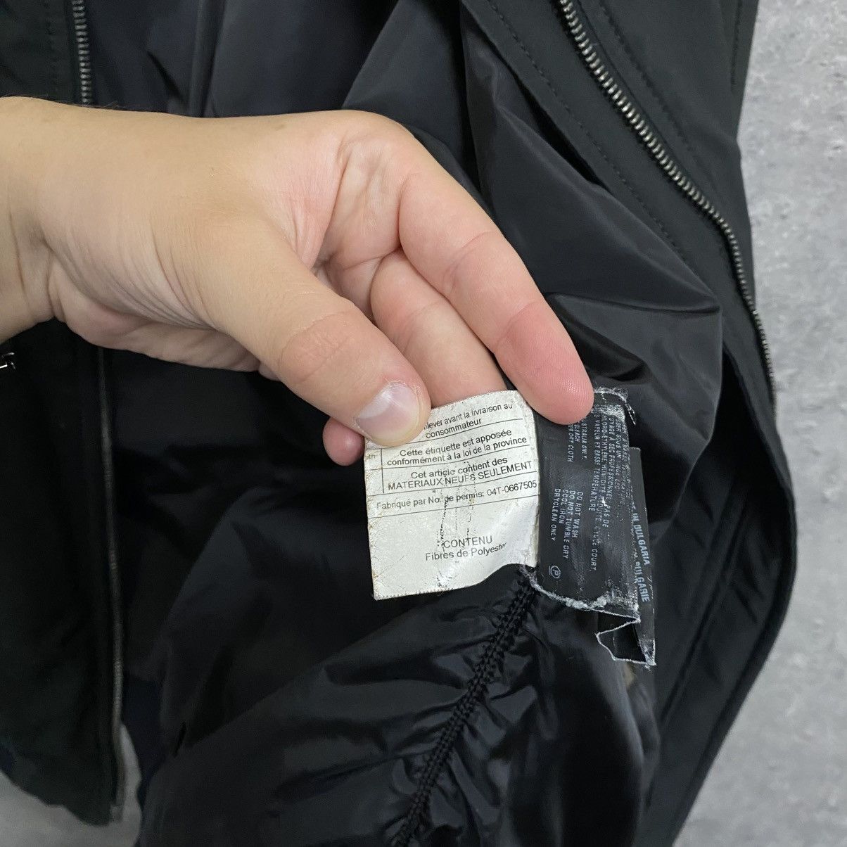 Prada Nylon Red Tab Black Bomber Jacket