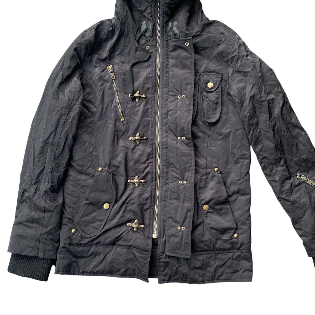 If Six Was Nine Round Trip Bondage Studded Jacket w/ Fur Hoodie Size US L / EU 52-54 / 3 - 5 Thumbnail