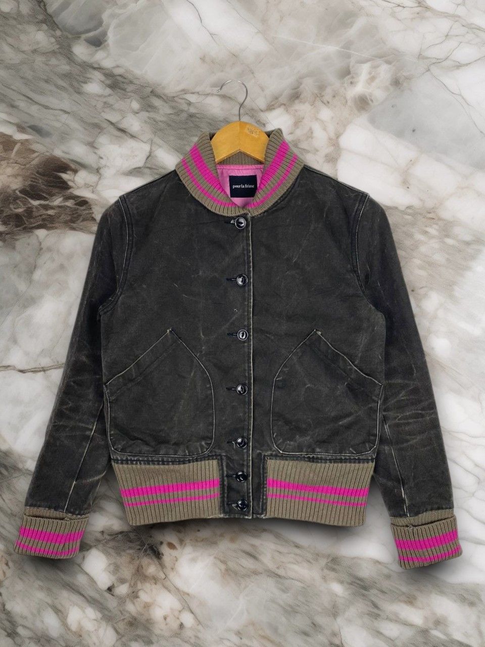 Japanese Brand japanese brand black denim jacket cat eye button Size M / US 6-8 / IT 42-44 - 1 Thumbnail