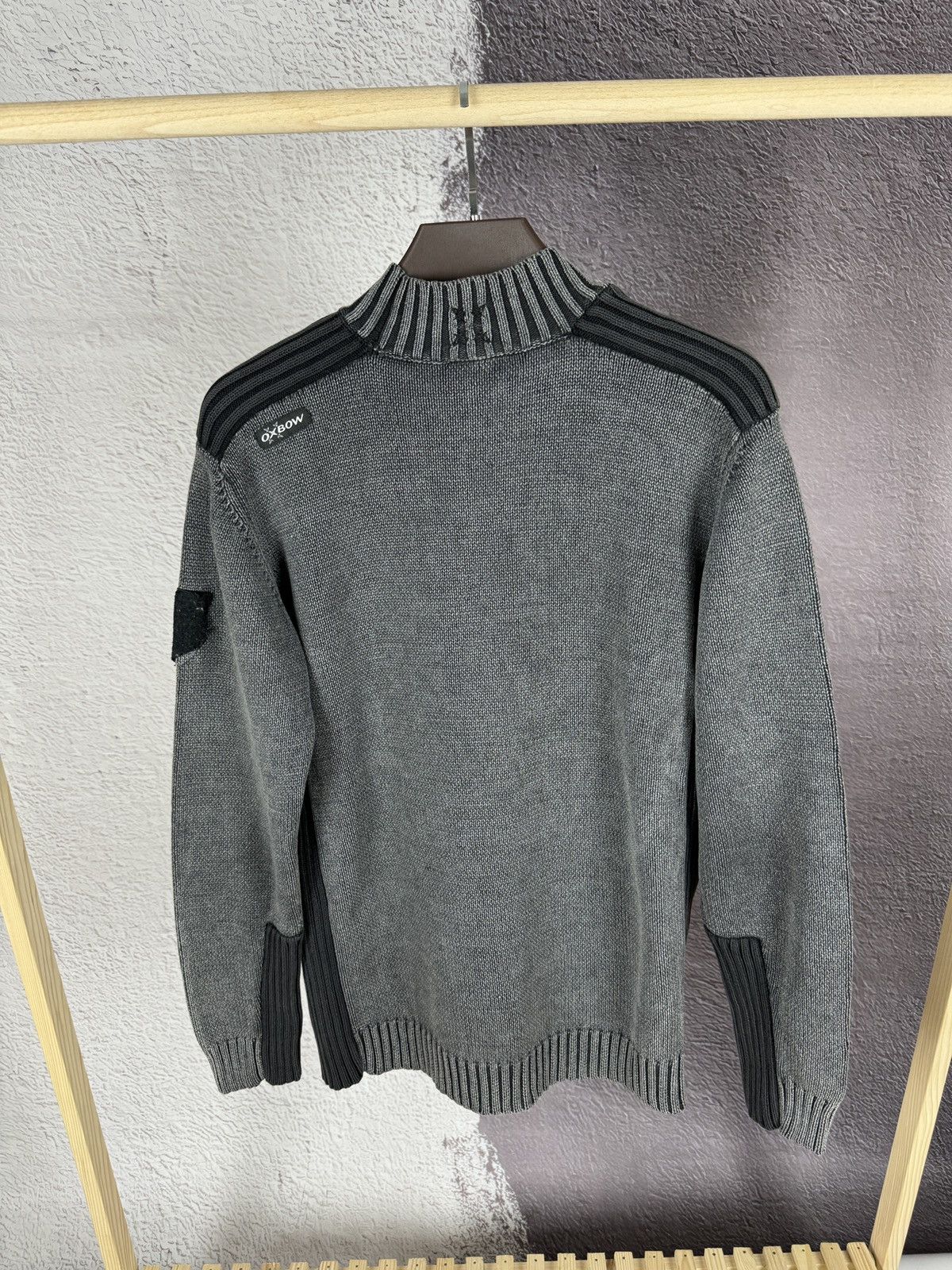 Oxbow Oxbow vintage slim fit grey sweater big logo Size US XL / EU 56 / 4 - 12 Thumbnail