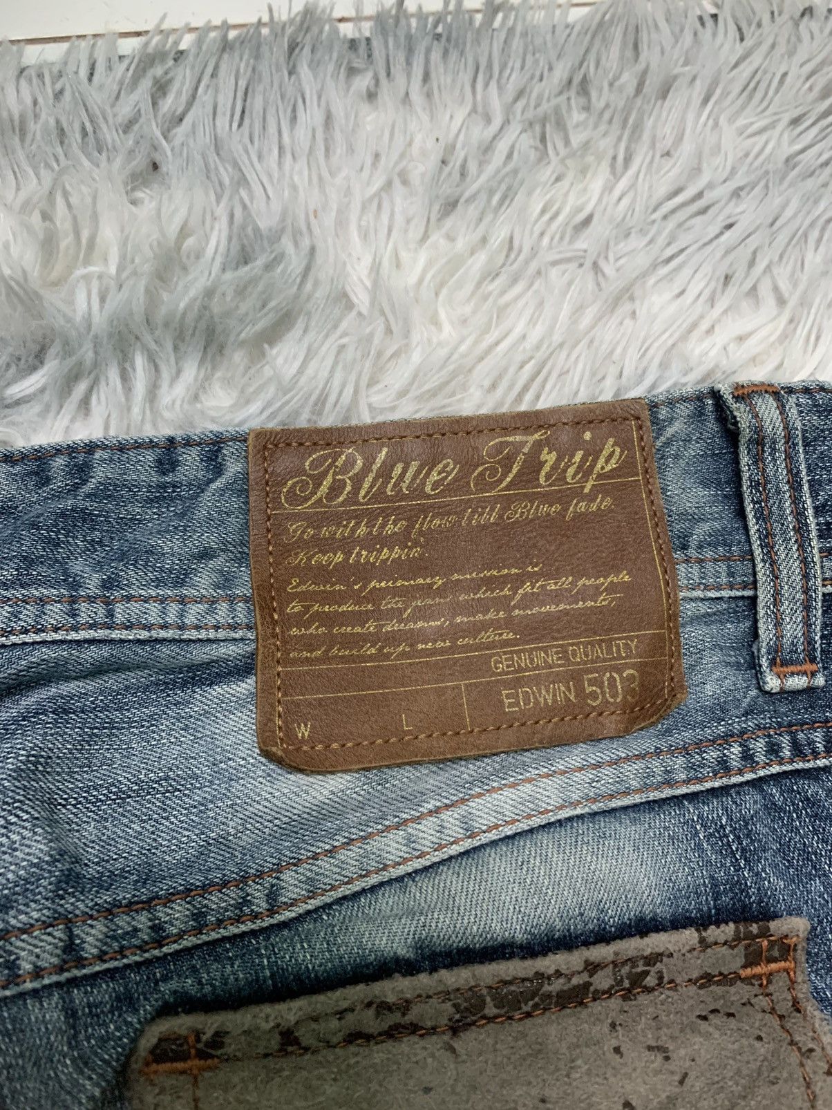 Edwin RARE 90s EDWIN BLUETRIP DISTRESSED JEANS RARE Size US 34 / EU 50 - 13 Thumbnail