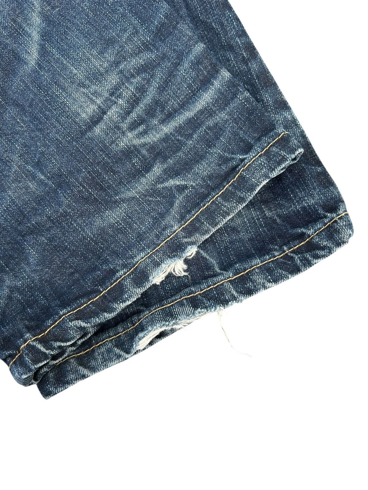 Kapital FLARE YOSHITOMO NARA LOLITA Vintage Distressed Denim Jeans Size US 34 / EU 50 - 13 Thumbnail