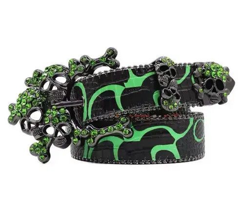 Other Kitazawa x Eri Western Toxic Skull Gothic Rhinestone Belts Size ONE SIZE - 8 Thumbnail