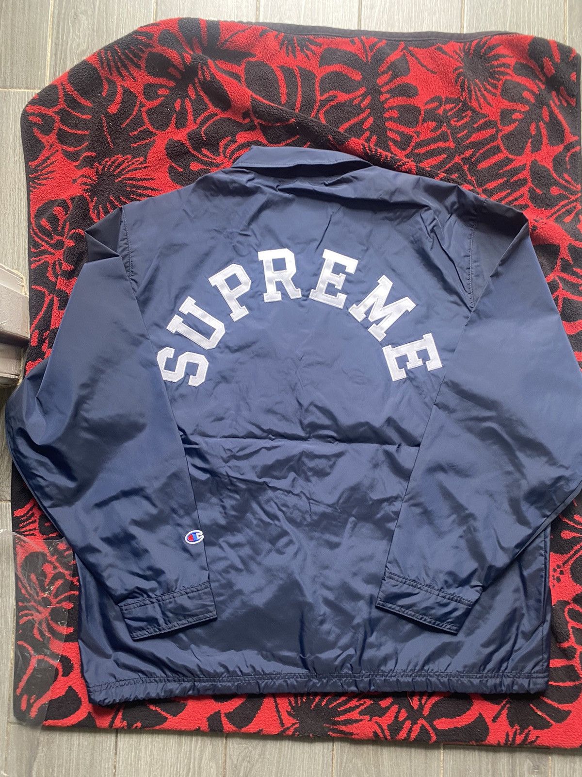 Supreme Supreme Champion Coaches Jacket XL Navy | Grailed