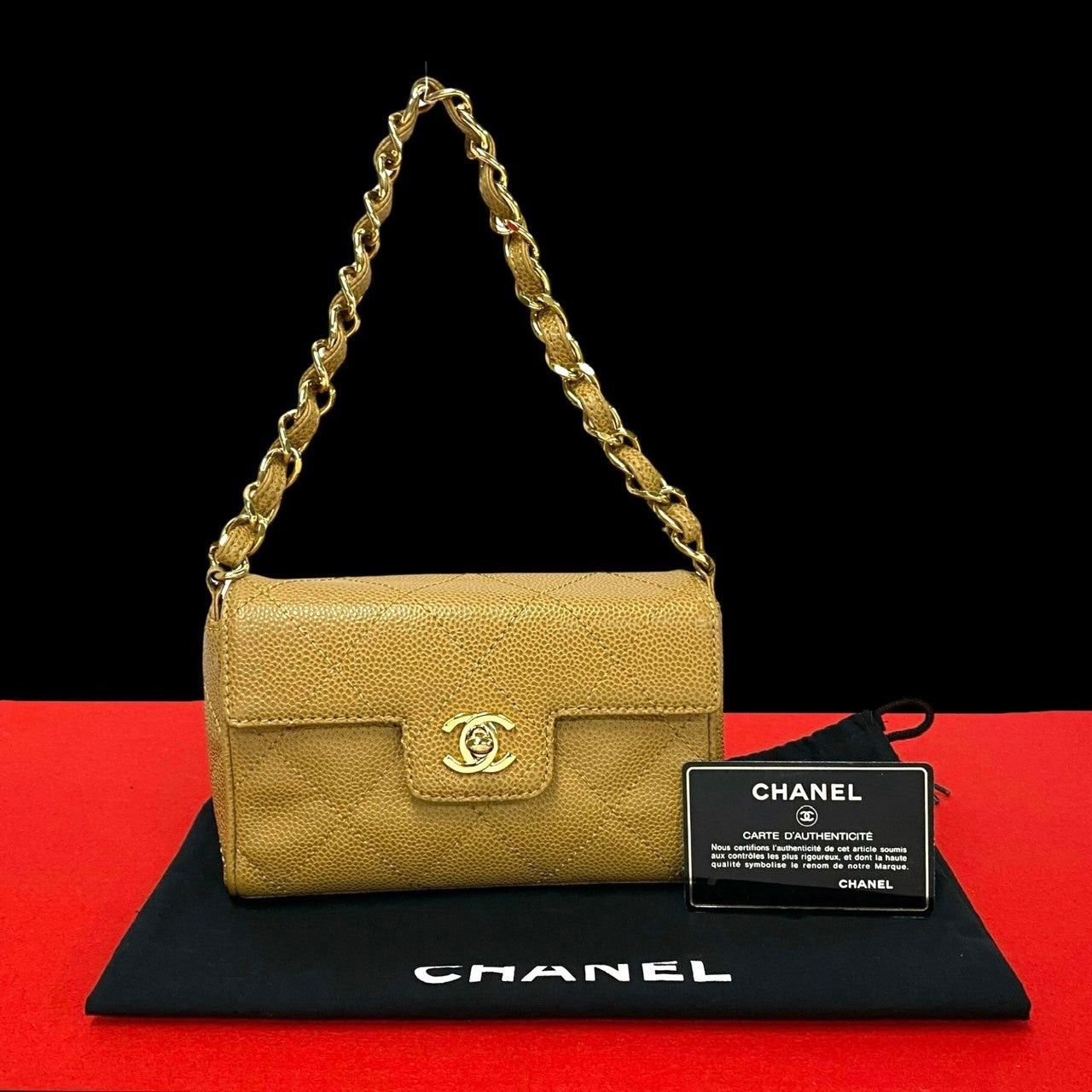 Chanel Chanel Handbag Neutrals Leather Size ONE SIZE - 1 Thumbnail