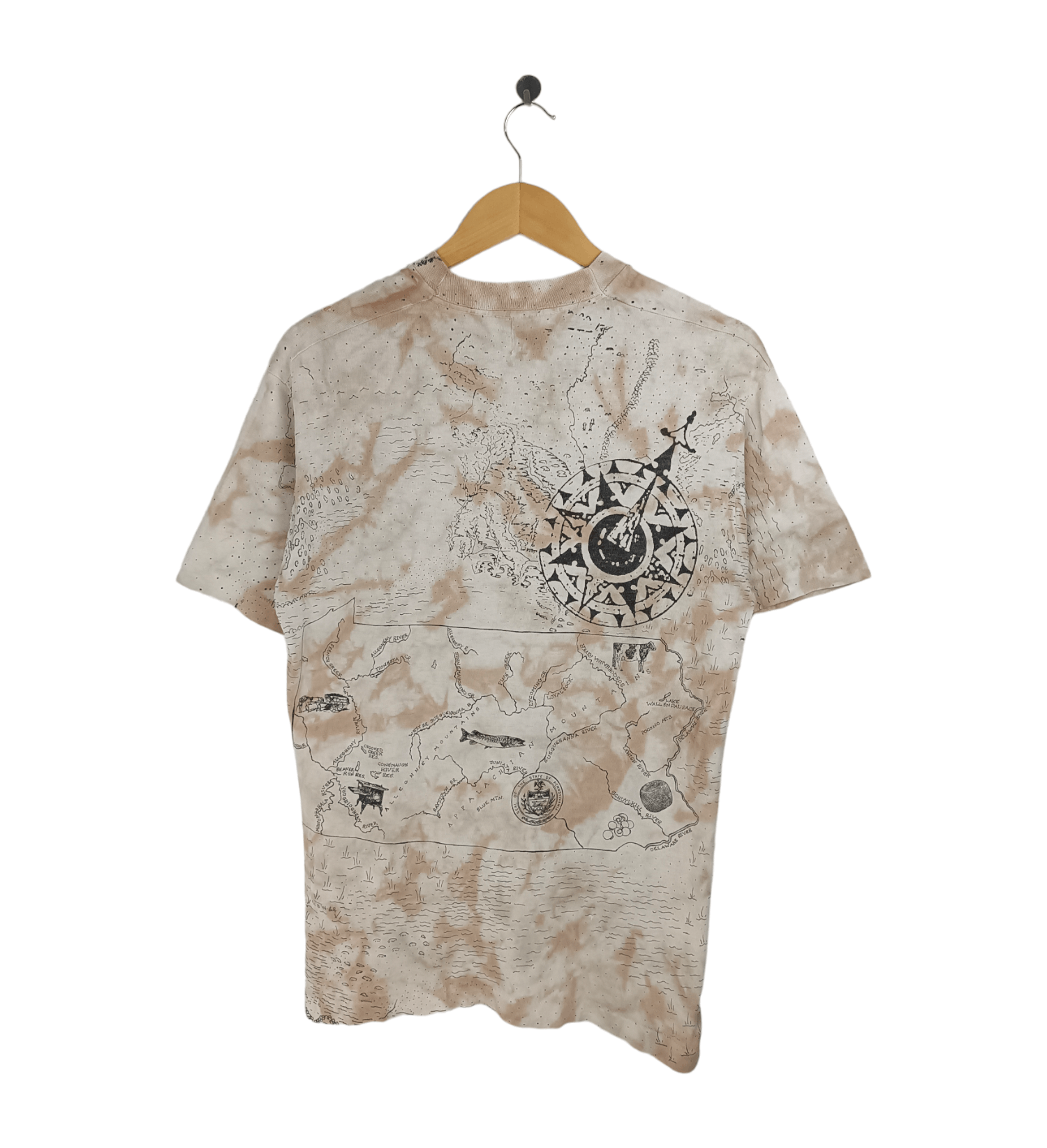 Vintage VINTAGE 90'S PENNSYLVANIA STATE AOP MAP TEE VERY RARE OVP Size US M / EU 48-50 / 2 - 2 Thumbnail