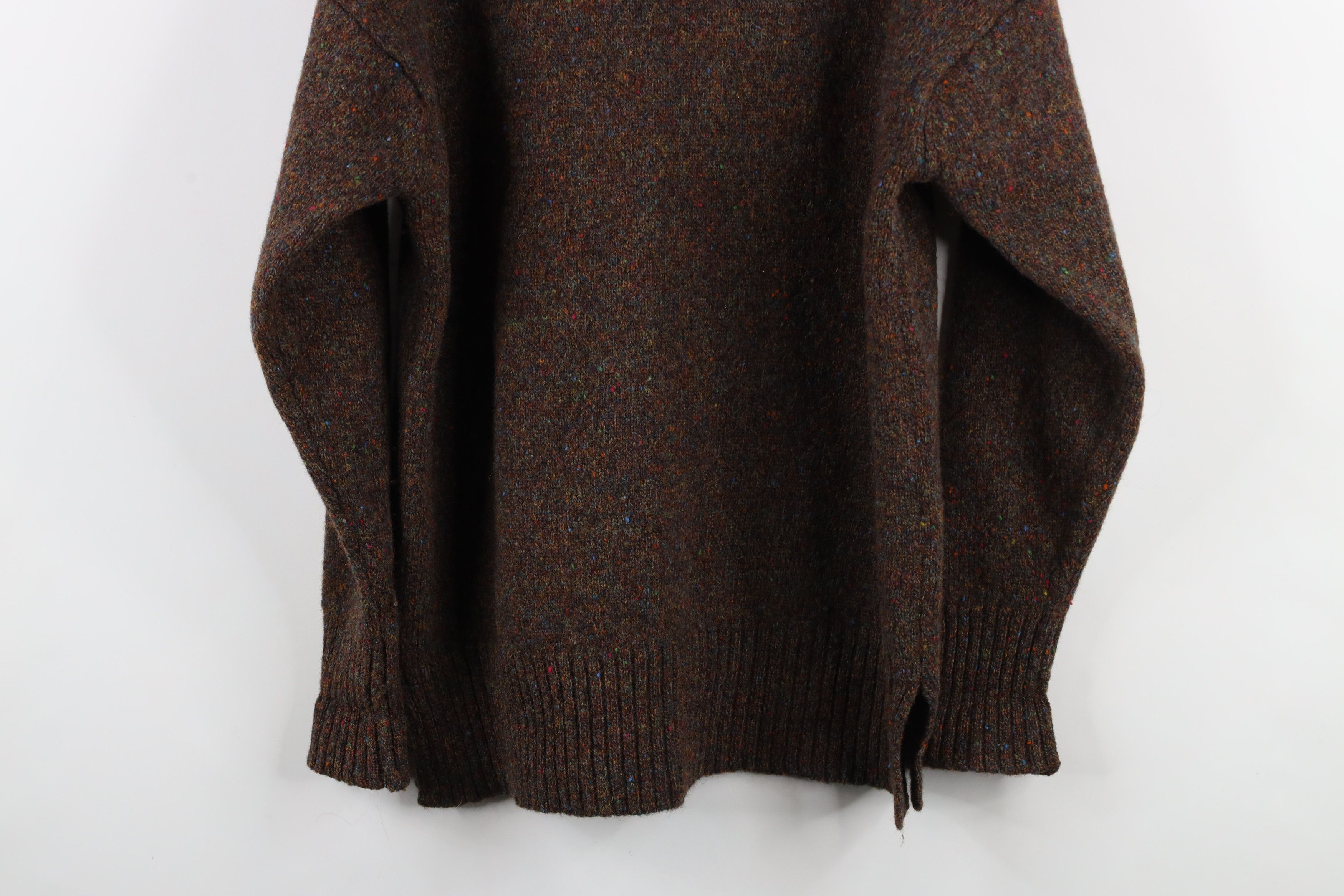 Vintage Vintage 90s Streetwear Knit Rainbow Fleck Turtleneck Sweater Size XL / US 12-14 / IT 48-50 - 14 Thumbnail
