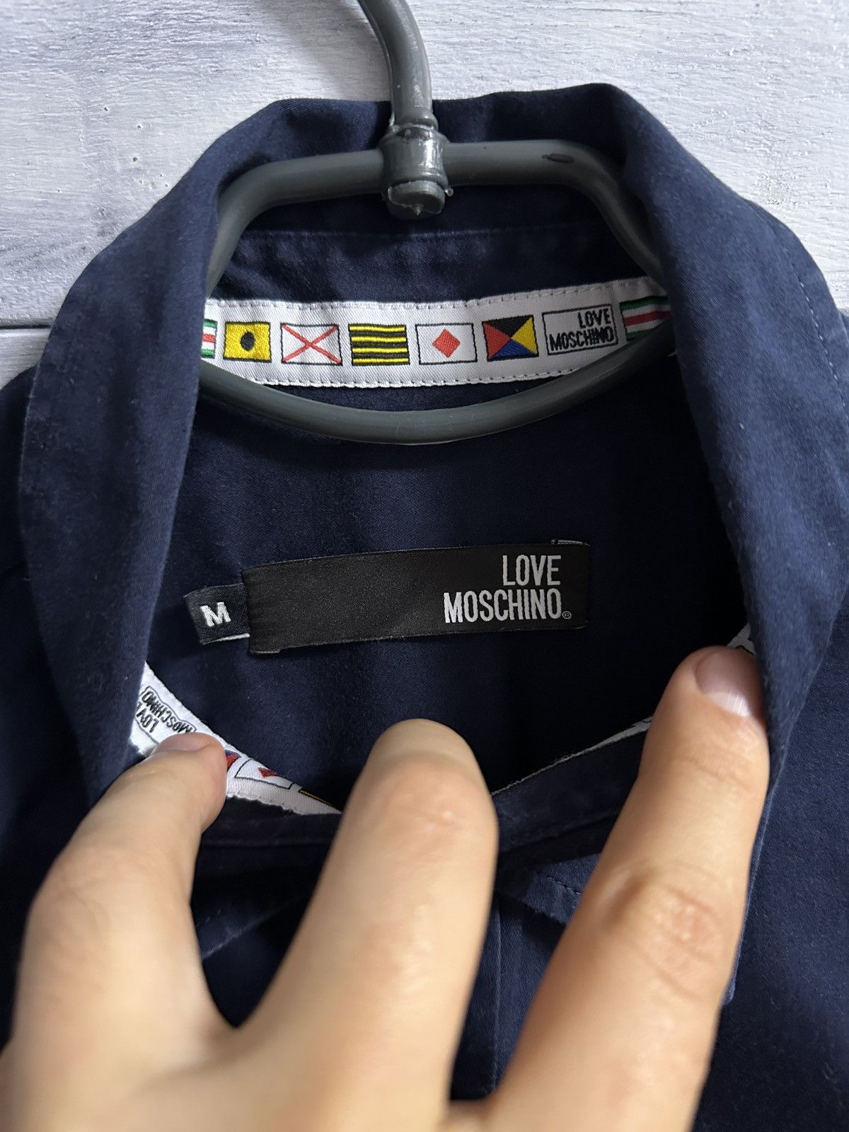 Moschino Rare Shirt Love Moschino Anchor Logo Luxury Size US M / EU 48-50 / 2 - 8 Thumbnail