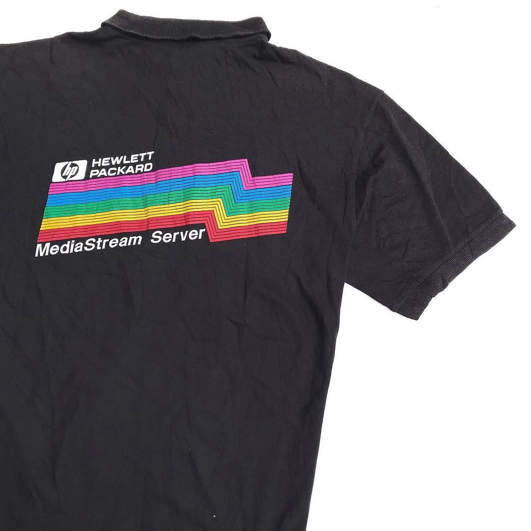 Microsoft × Vintage HP Hewlett Packard Staff Vintage Polo Shirt Tag Hanes Active Size US L / EU 52-54 / 3 - 1 Thumbnail