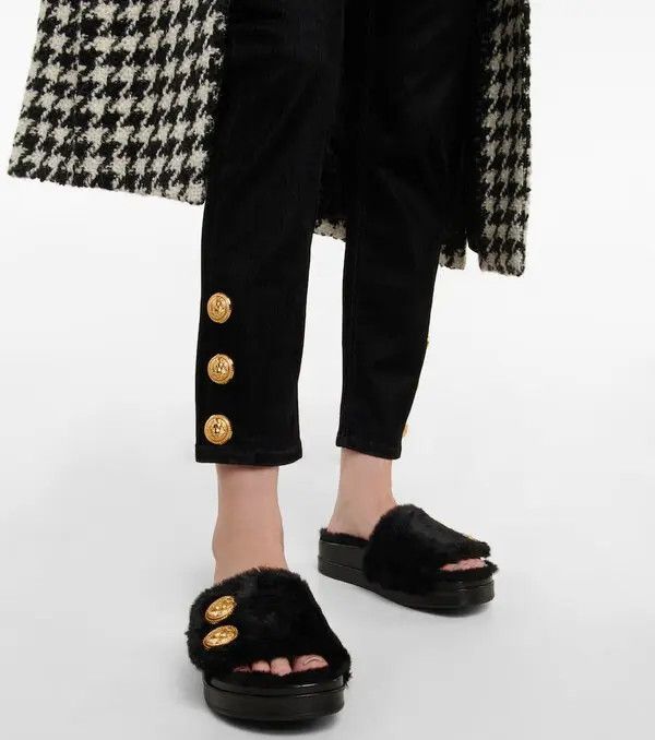 Balmain o1y0625 Slippers in Black Size US 8 / IT 38 - 5 Thumbnail