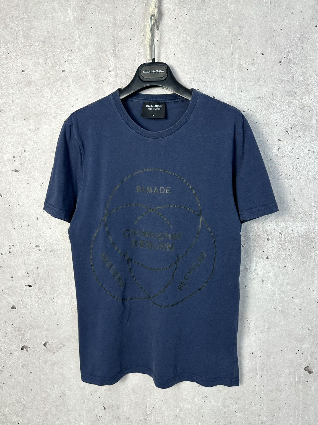 Christopher Raeburn Christopher Reaburn Printed Logo Blue Short Sleeve T-shirt Size US S / EU 44-46 / 1 - 1 Thumbnail
