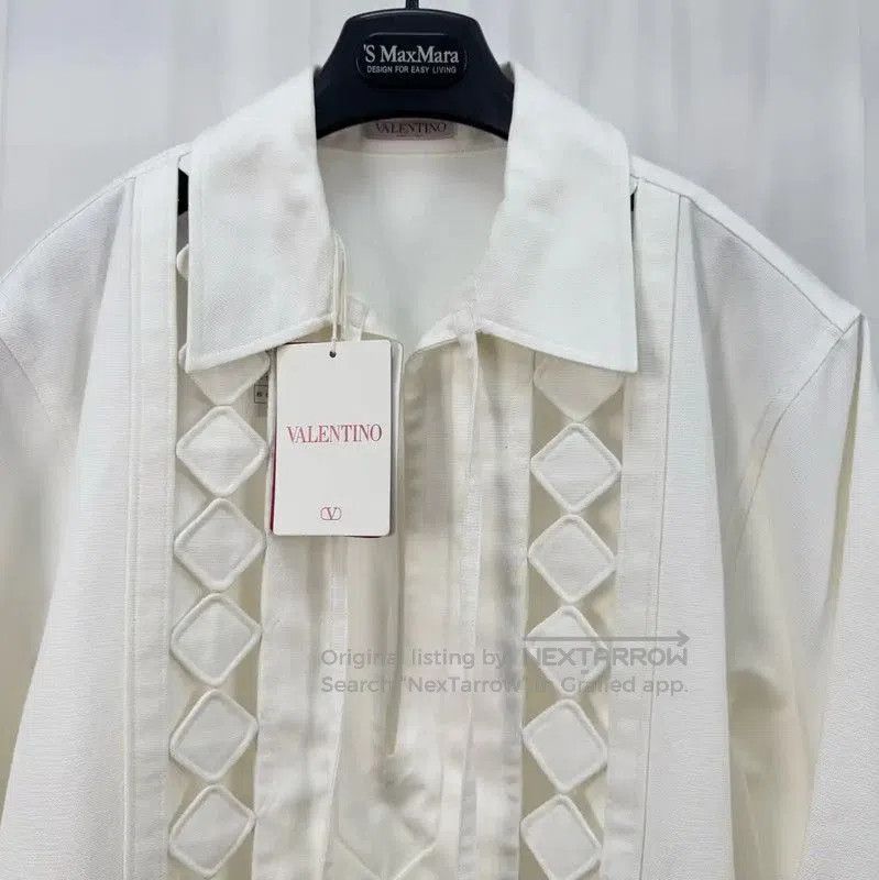Valentino Valentino Summer White Cotton Blouse for Women . Size M / US 6-8 / IT 42-44 - 3 Thumbnail