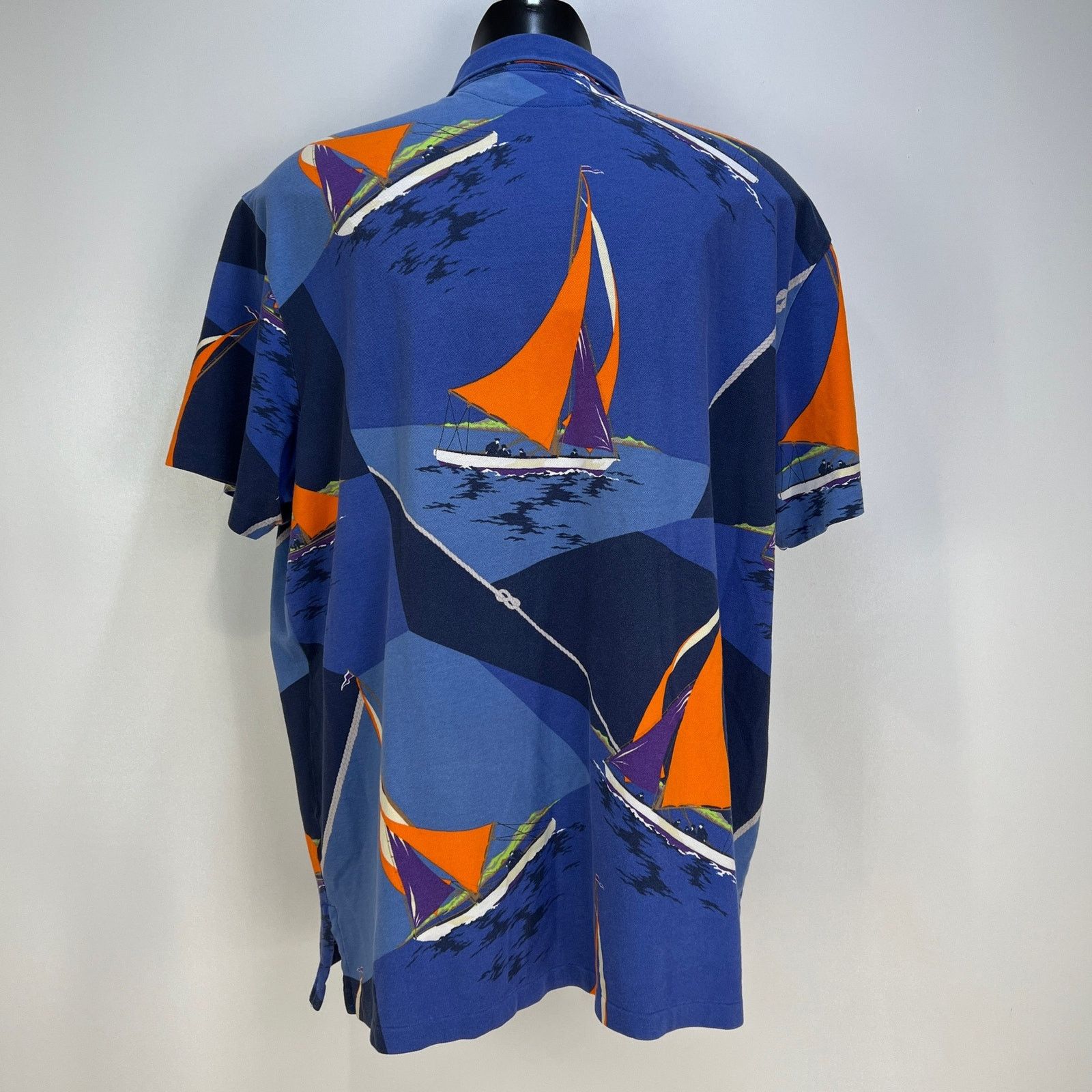 Polo Ralph Lauren × Vintage Vintage Polo Ralph Lauren Printed Polo Shirt Size US XXL / EU 58 / 5 - 9 Thumbnail