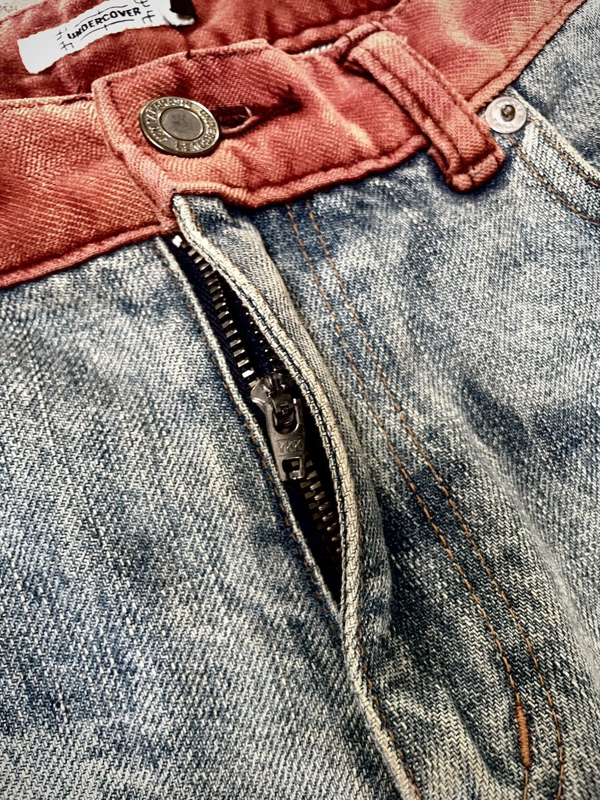Undercover Undercover AW02 Red Velour Stripe Denim Size US 32 / EU 48 - 4 Thumbnail