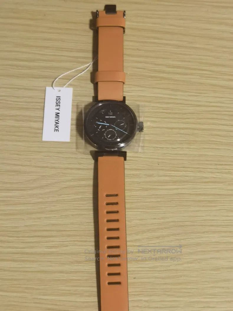 Issey Miyake Issey Miyake Watch with Black Dial and Orange Leather Stra Size ONE SIZE - 5 Thumbnail
