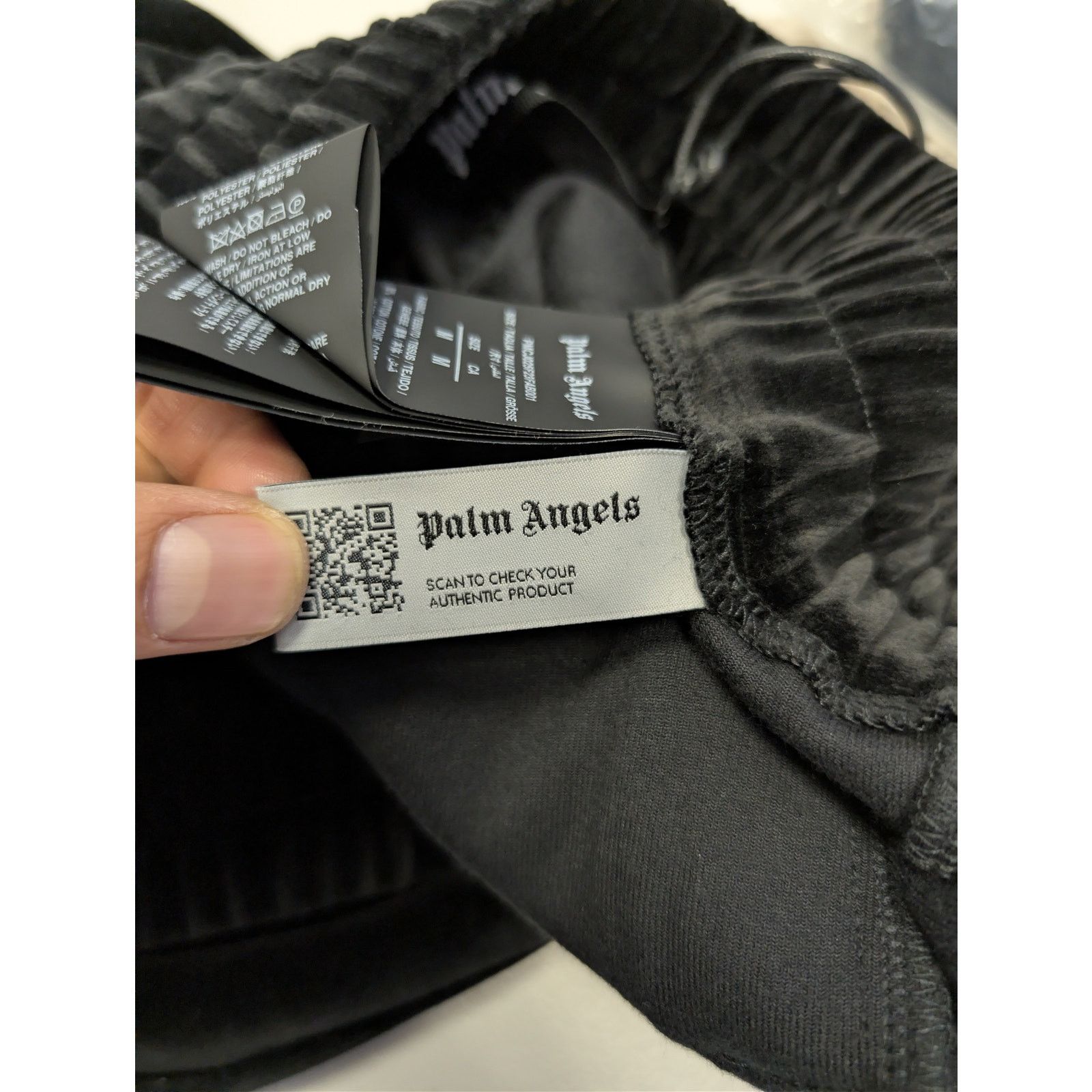Palm Angels o1rshd1 Q:2 / Velvet Track Pants in Black / White Size US 32 / EU 48 - 21 Thumbnail
