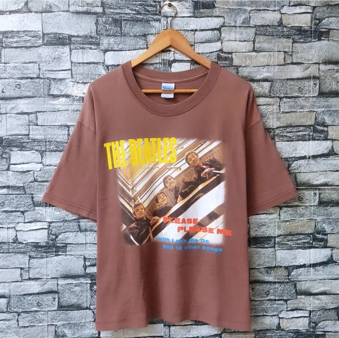 Band Tees Vintage 90's The Beatles Please Me Album Tshirt Size US L / EU 52-54 / 3 - 1 Thumbnail
