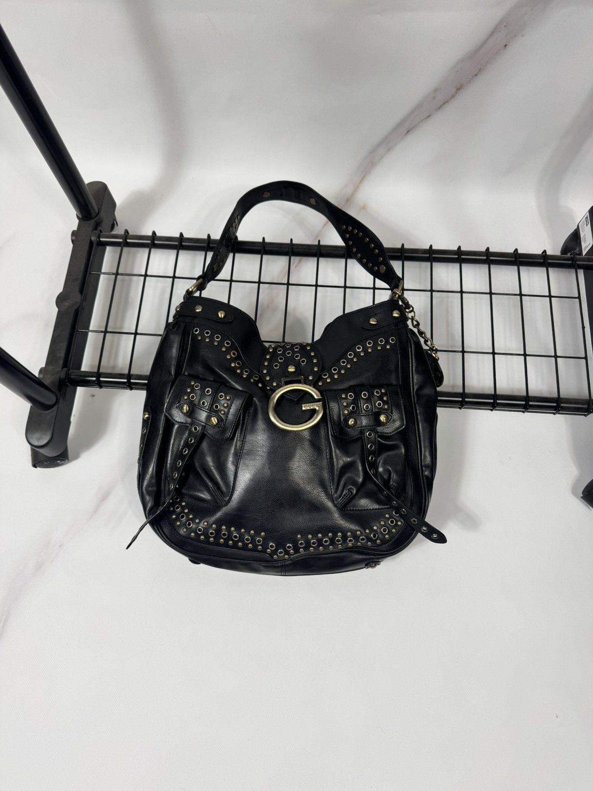 Guess Rare Guess Leather Studded Y2k Shoulder Bag Size ONE SIZE - 7 Thumbnail