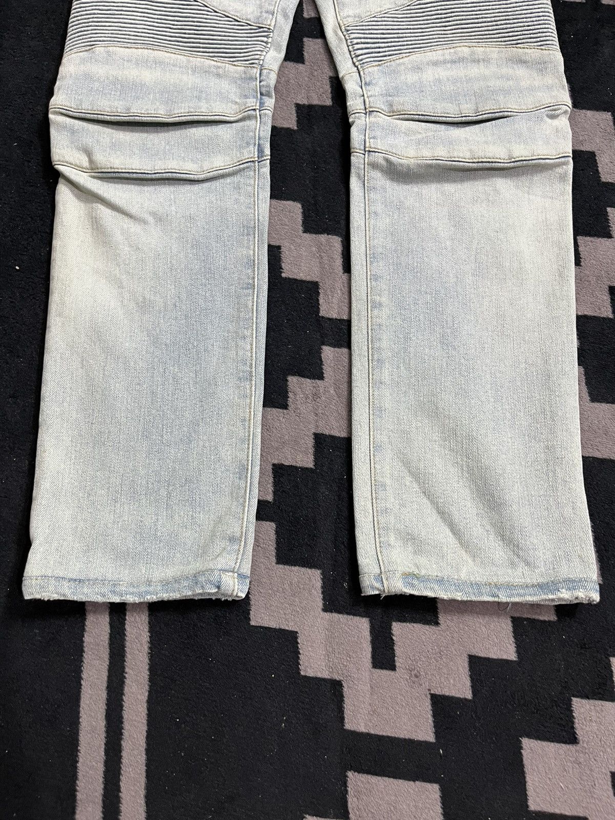Balmain Balmain distressed blue biker jeans Size US 29 - 5 Thumbnail