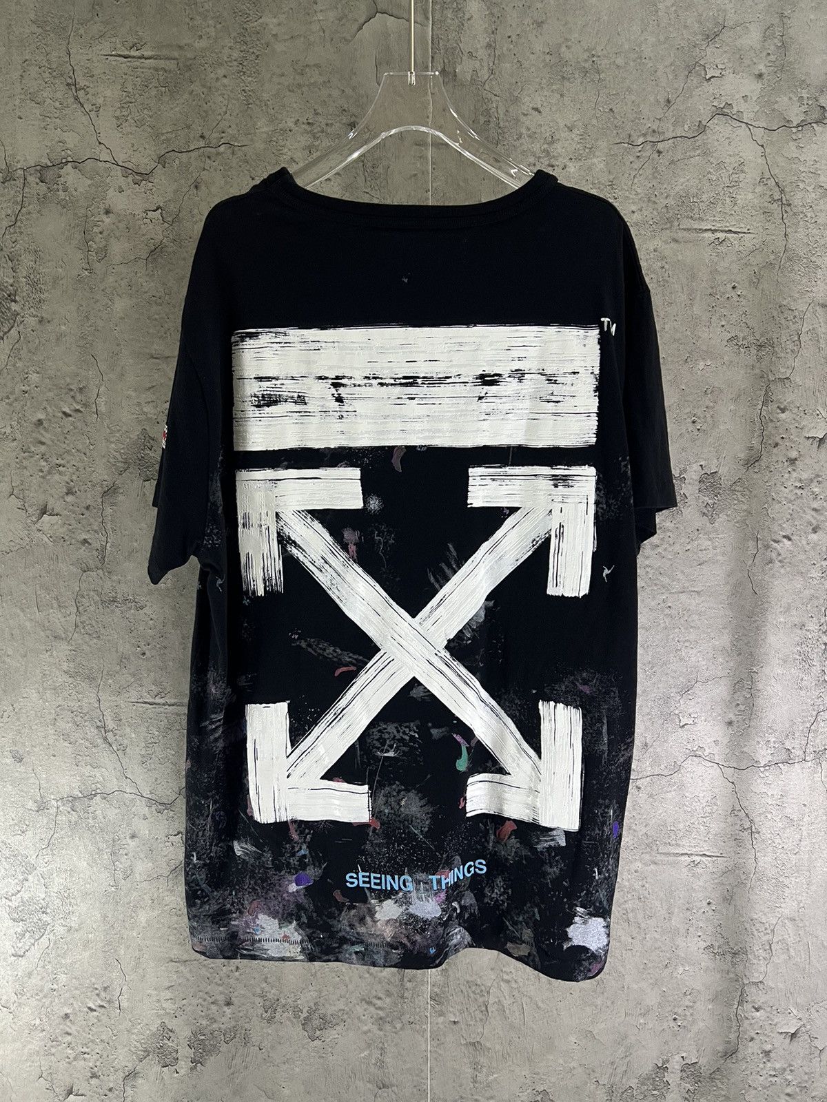 off white t shirt galaxy