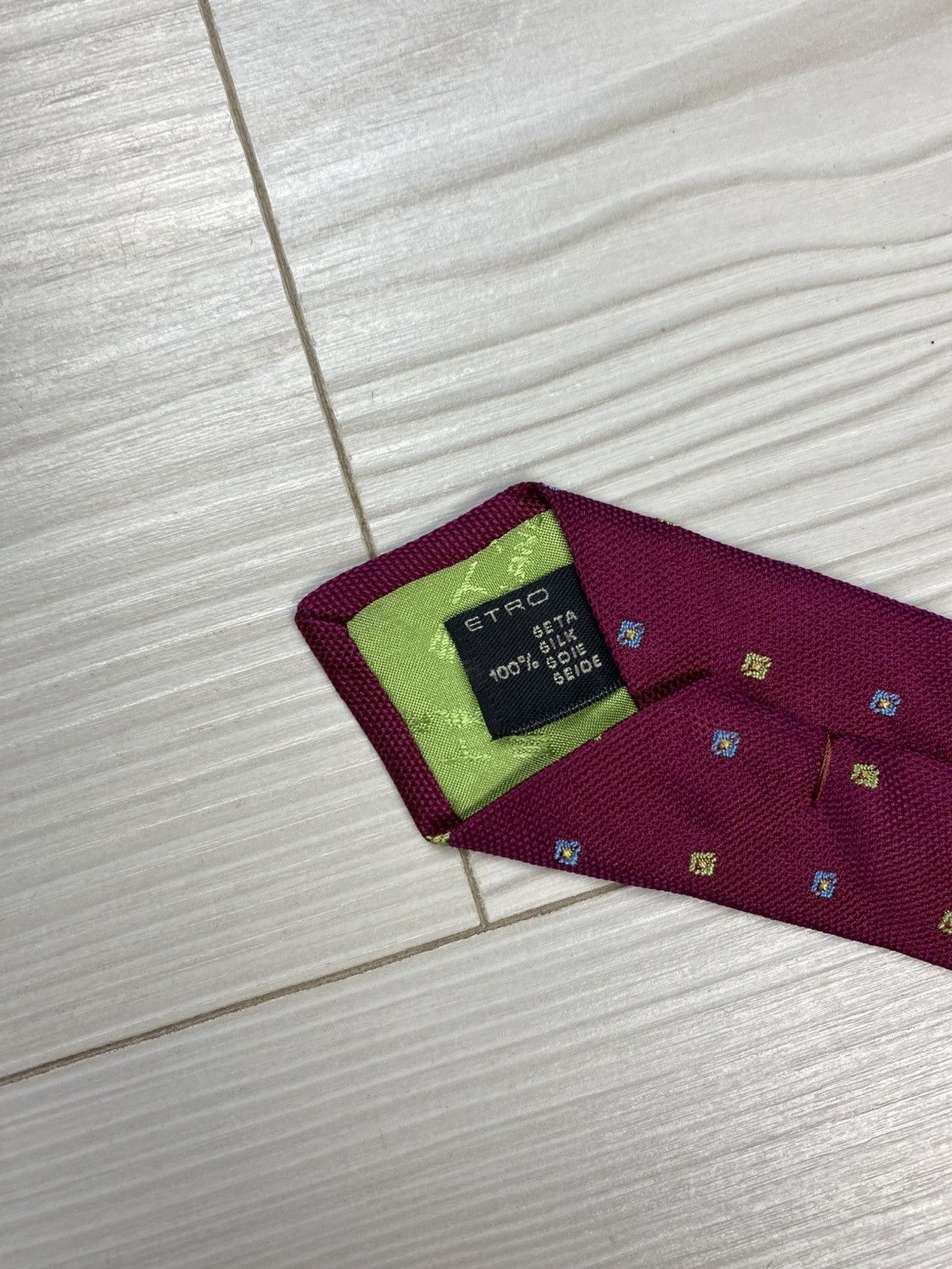 Etro Etro Milano Monogram 100% Silk Tie Size ONE SIZE - 3 Thumbnail