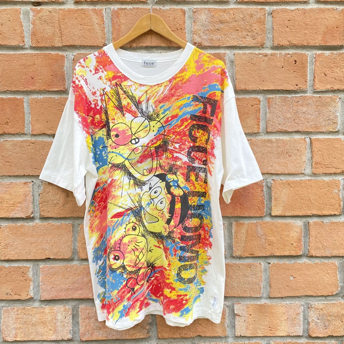 Yoshiyuki Konishi Ficce White Tee with Color Splash Print Size US M / EU 48-50 / 2 - 2 Thumbnail