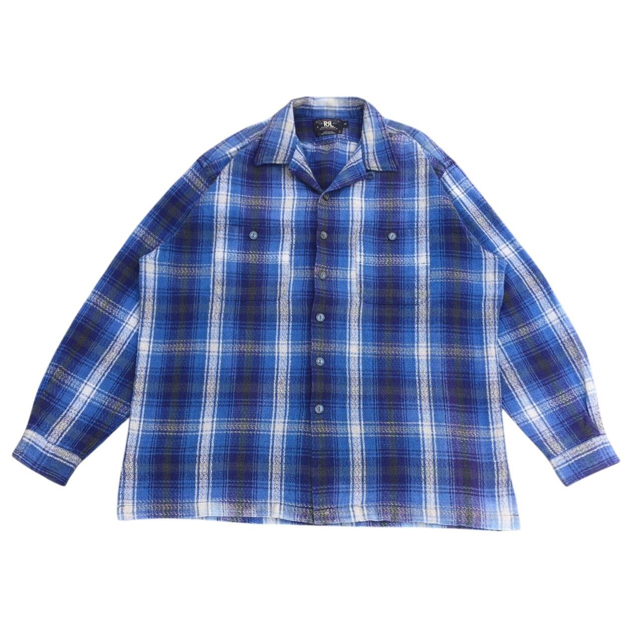 Kurt Cobain lookalike RRL Flannel Button-Down Shirt