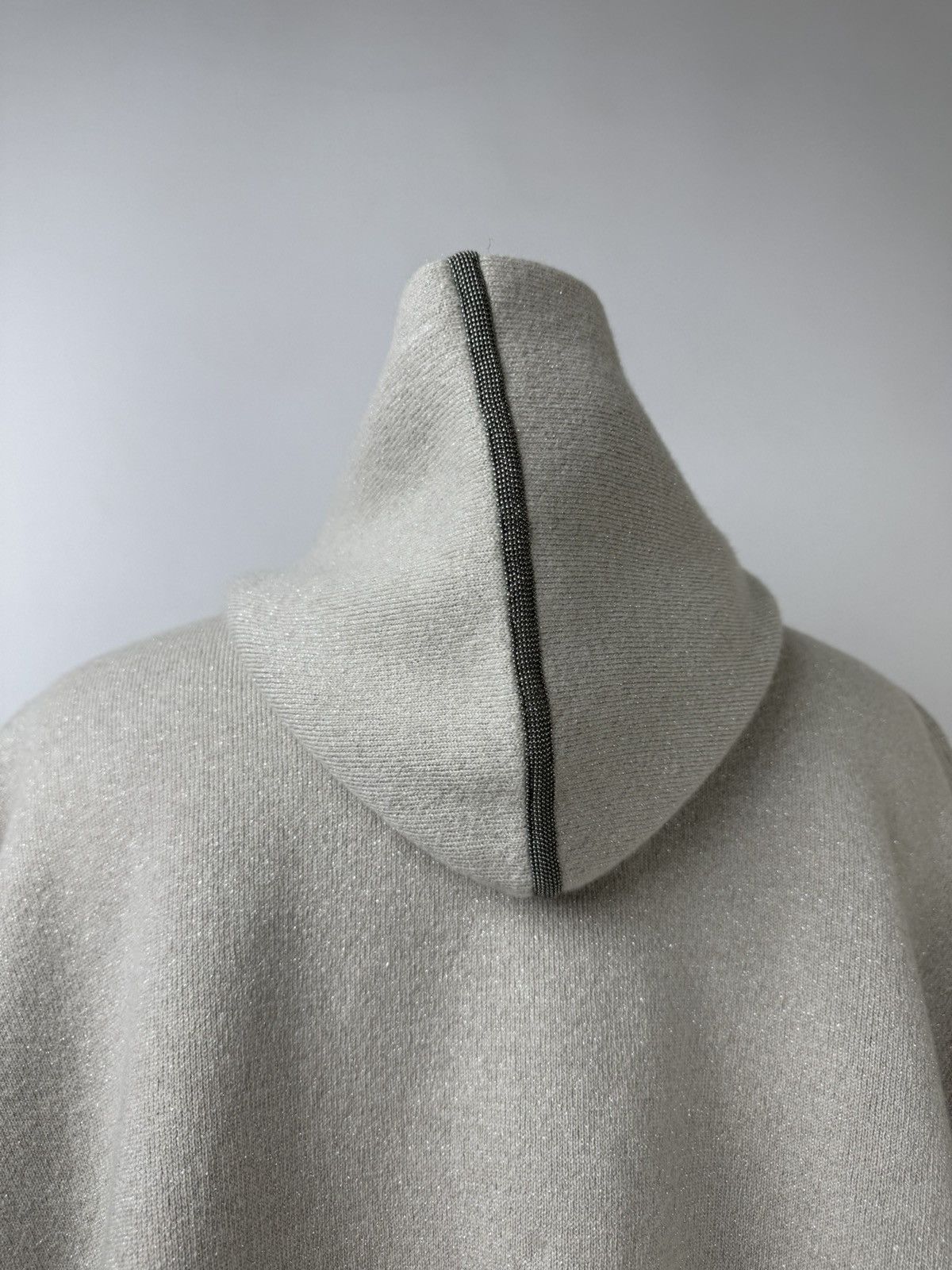 Brunello Cucinelli Brunello Cucinelli Shimmer Cashmere Monili Hood Capes Poncho Size M / US 6-8 / IT 42-44 - 10 Thumbnail