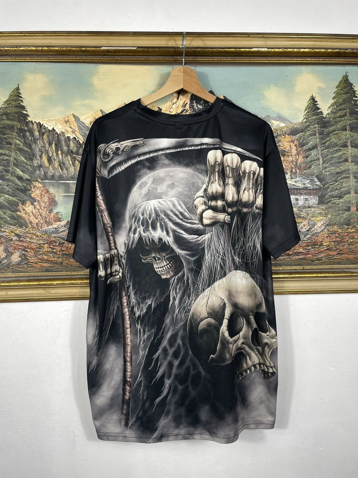 Affliction × Tapout Black retro 00s tees t shirt big graphic cyber avant garde Size US XL / EU 56 / 4 - 4 Thumbnail