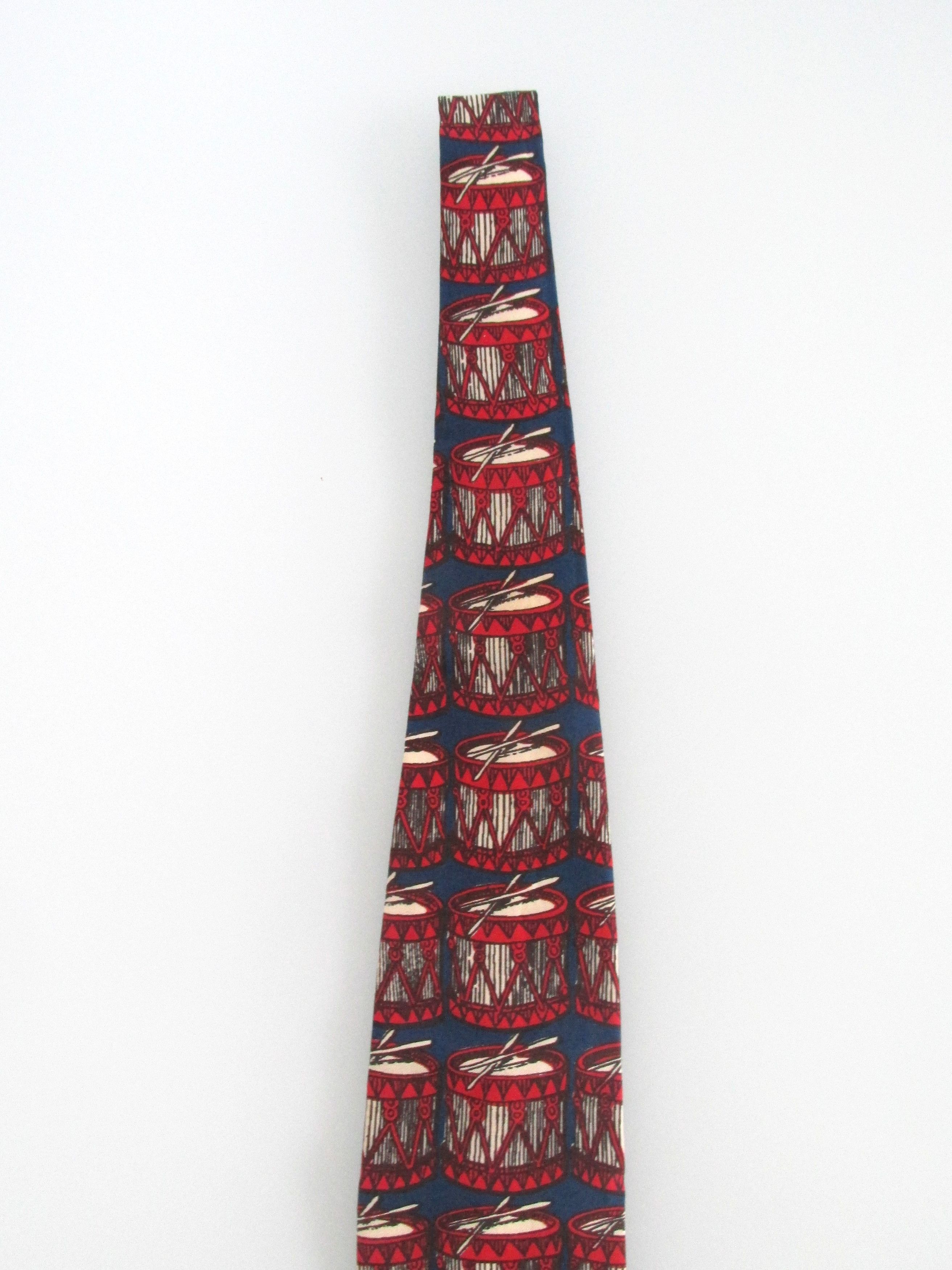 Vintage Rooster Vintage Men's Flat/Square End Cotton Tie Size ONE SIZE - 3 Thumbnail