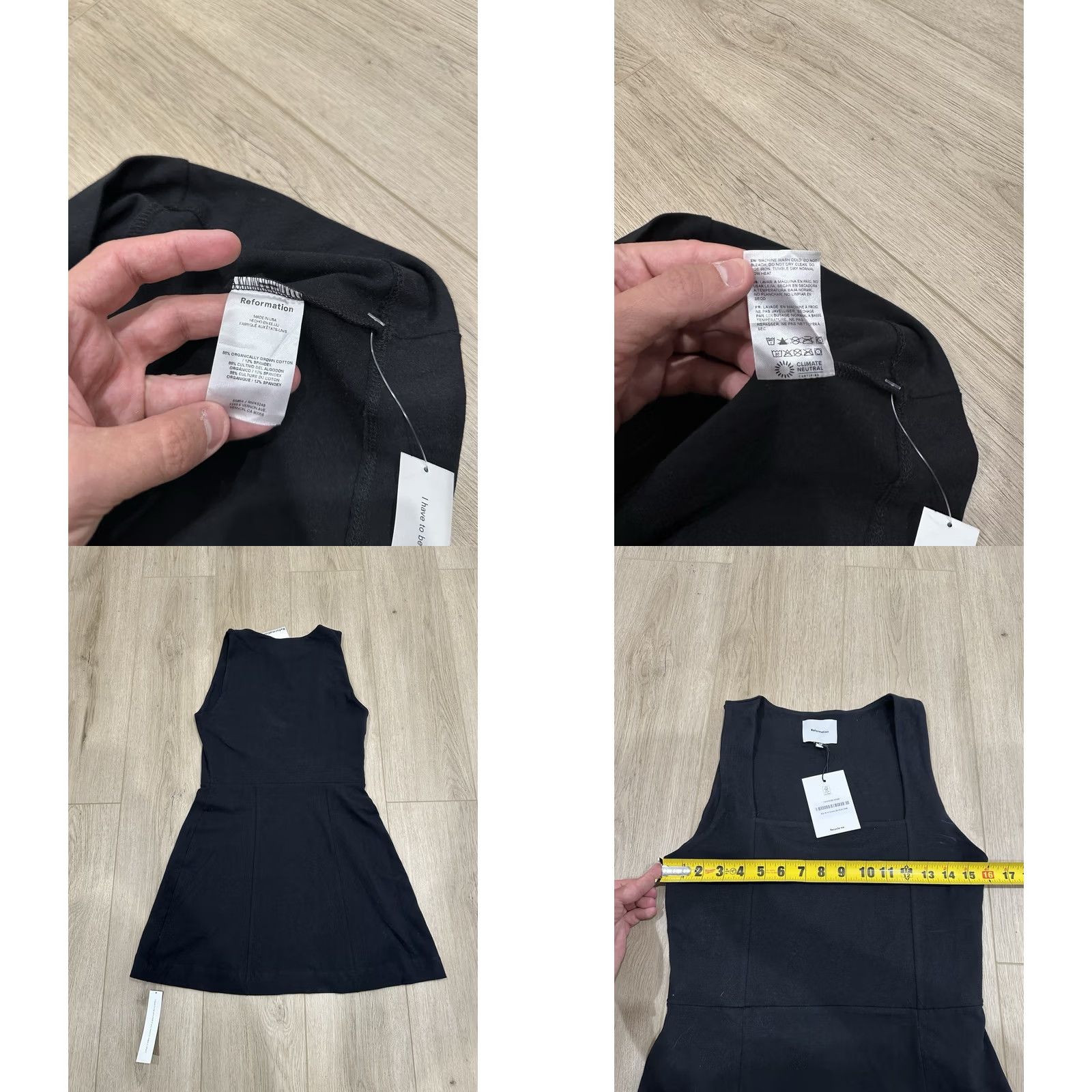 Reformation NWT Reformation Rai Knit Dress Black M Women A-Line Mini Knit Short Size Medium NWT Reformation Rai Knit Dress Black M Women A-Line Mini Size M / US 6-8 / IT 42-44 - 8 Thumbnail