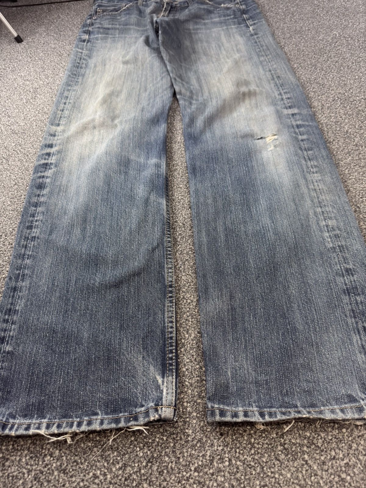 Fashion Victim Vintage 90s Japanese Denim Gu Distressed Size US 34 / EU 50 - 7 Thumbnail