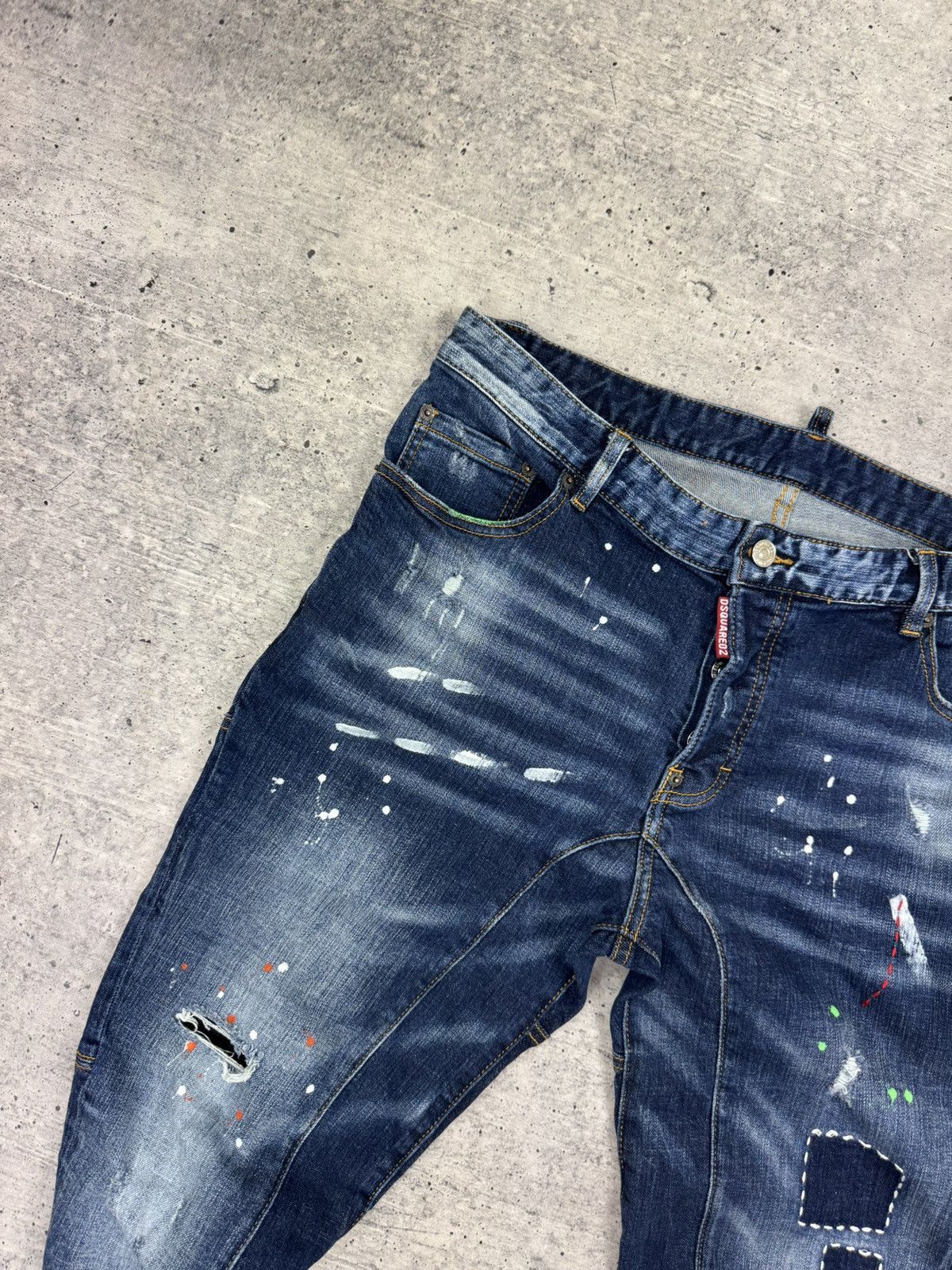 Dsquared2 Dsquared2 Dsquared Painted Patchwork Italian Jeans Trousers Size US 36 / EU 52 - 12 Thumbnail