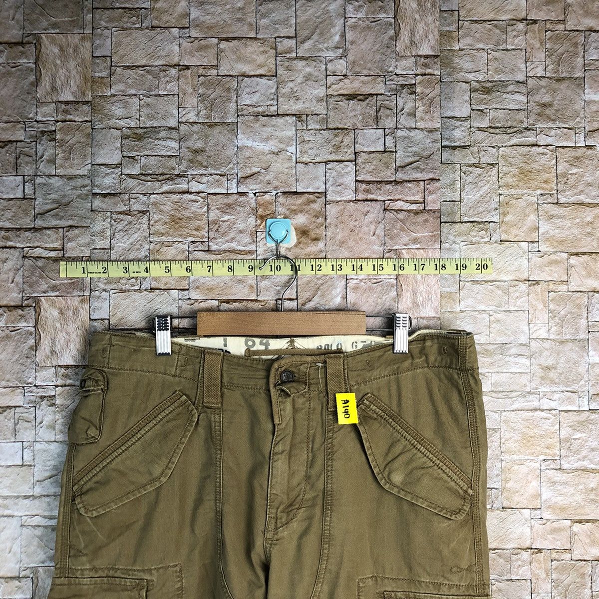 Polo Ralph Lauren DL Ralph Lauren double knee 3d pocket Cargo Pants #A140 Size US 35 - 4 Thumbnail