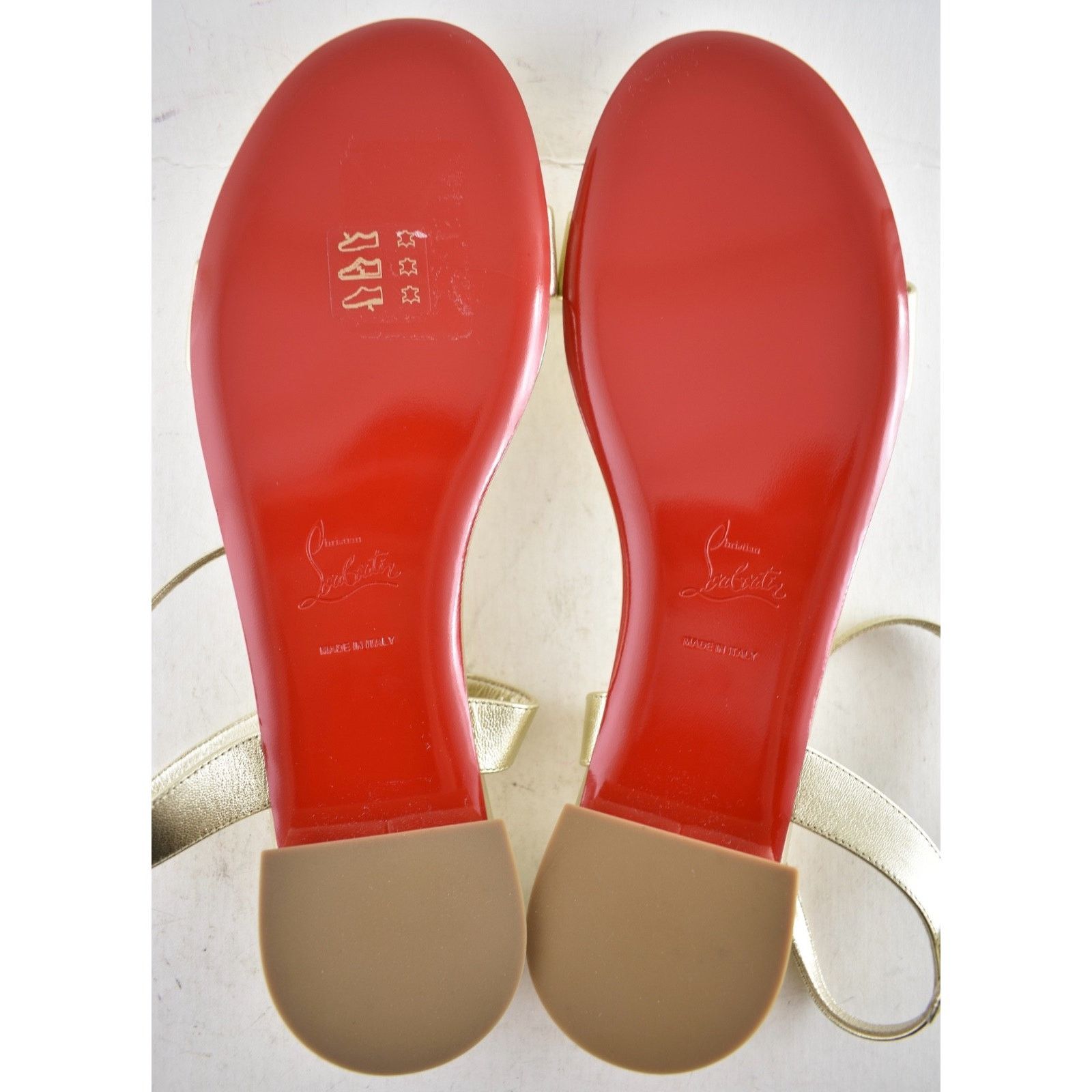 Christian Louboutin Christian Louboutin Sweet Jane Flat Platine Gold 39 Size US 9 / IT 39 - 20 Thumbnail