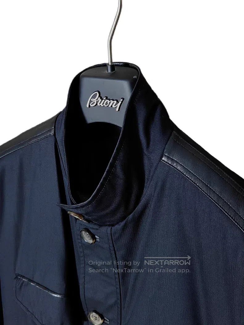 Brioni Brioni Leather-trimmed wool and silk trench coat Size US XL / EU 56 / 4 - 7 Thumbnail