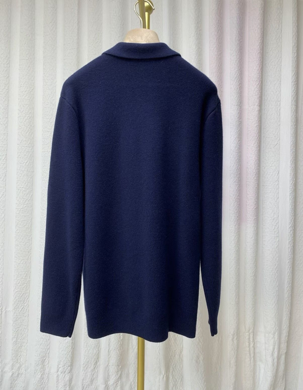 Brunello Cucinelli BRUNELLO CUCINELLI Dark Blue Thickened Wool Jacket Size US M / EU 48-50 / 2 - 7 Thumbnail