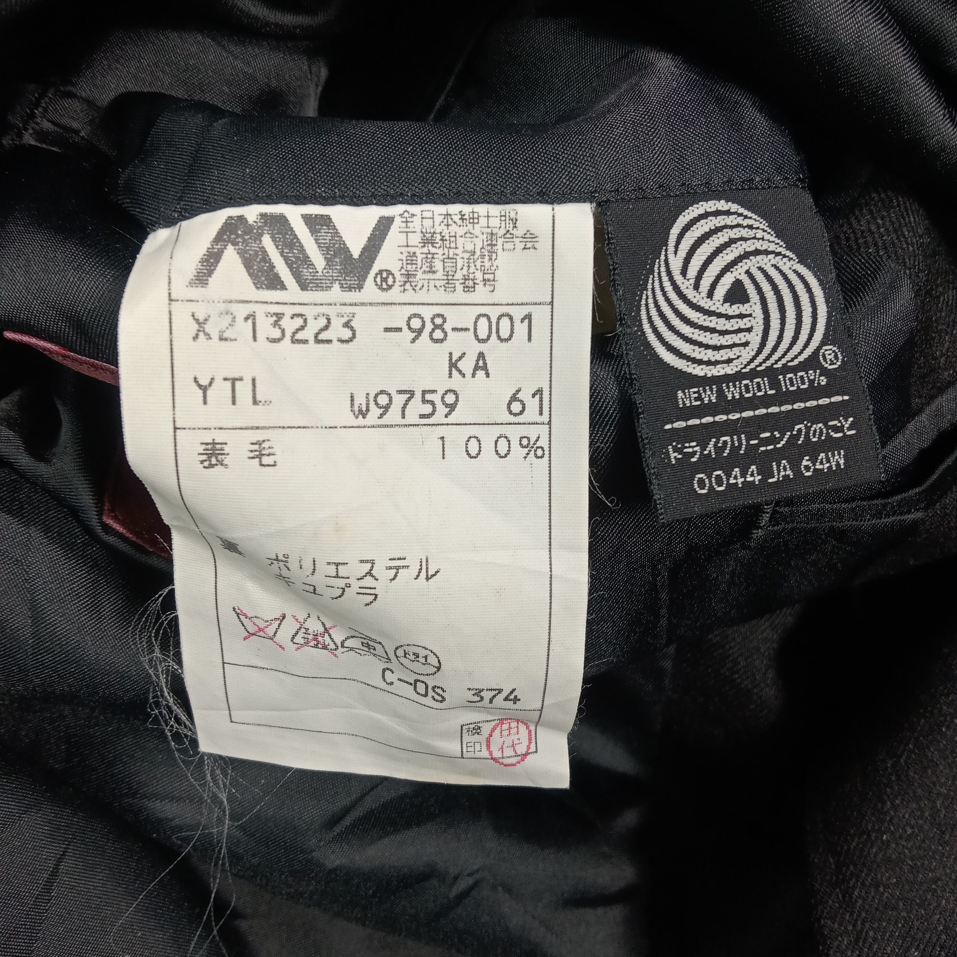 Yohji Yamamoto A.A.R by Yohji Yamamoto x D'Urban Wool Blazer C290N20 Size 38R - 8 Thumbnail