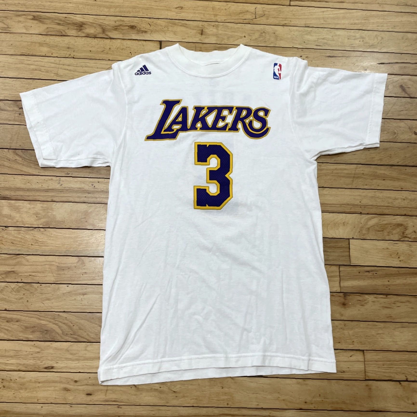 Adidas ADIDAS T Shirt NBA Lakers Trevor Ariza 3 Mens S White LA Purple Gold Basketball Shirt Size US S / EU 44-46 / 1 - 2 Thumbnail