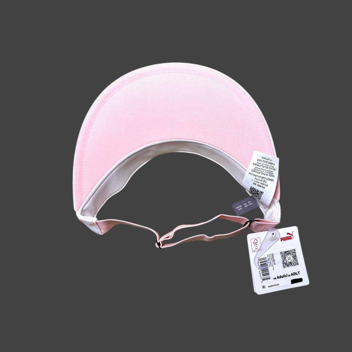 Puma Puma Women’s Pink Floral Graphic Tour Adjustable Golf Visor Size ONE SIZE - 9 Thumbnail