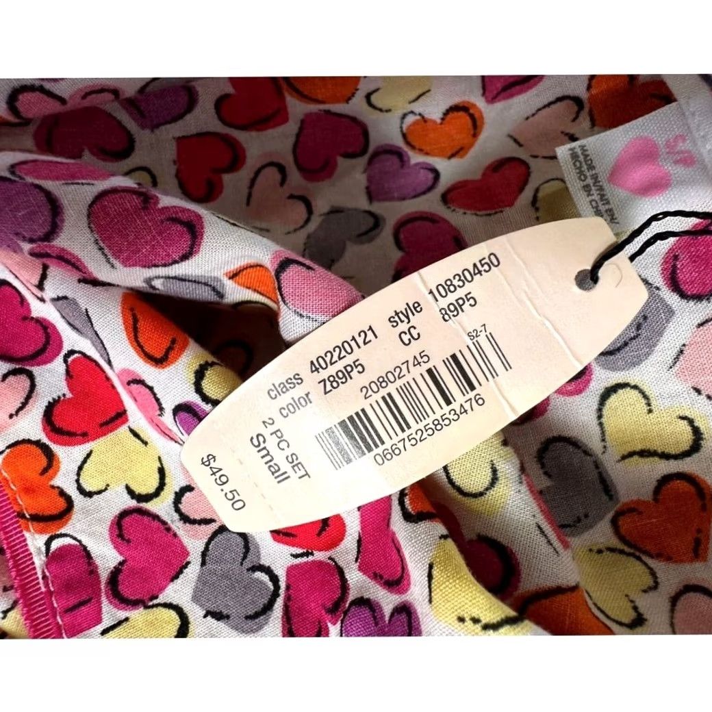 Victoria's Secret Victoria's Secret Pajama Top Shirt Womens Small Multi Heart Button Up Ladies NEW Shirt Size S / US 4 / IT 40 - 4 Thumbnail