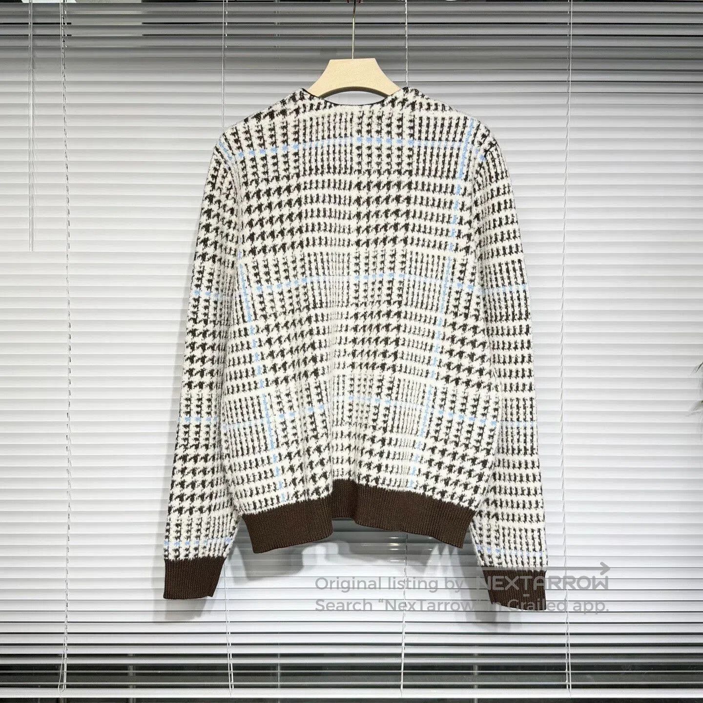 Louis Vuitton LV Knitted Cardigan with Houndstooth Design. Size US XL / EU 56 / 4 - 2 Thumbnail
