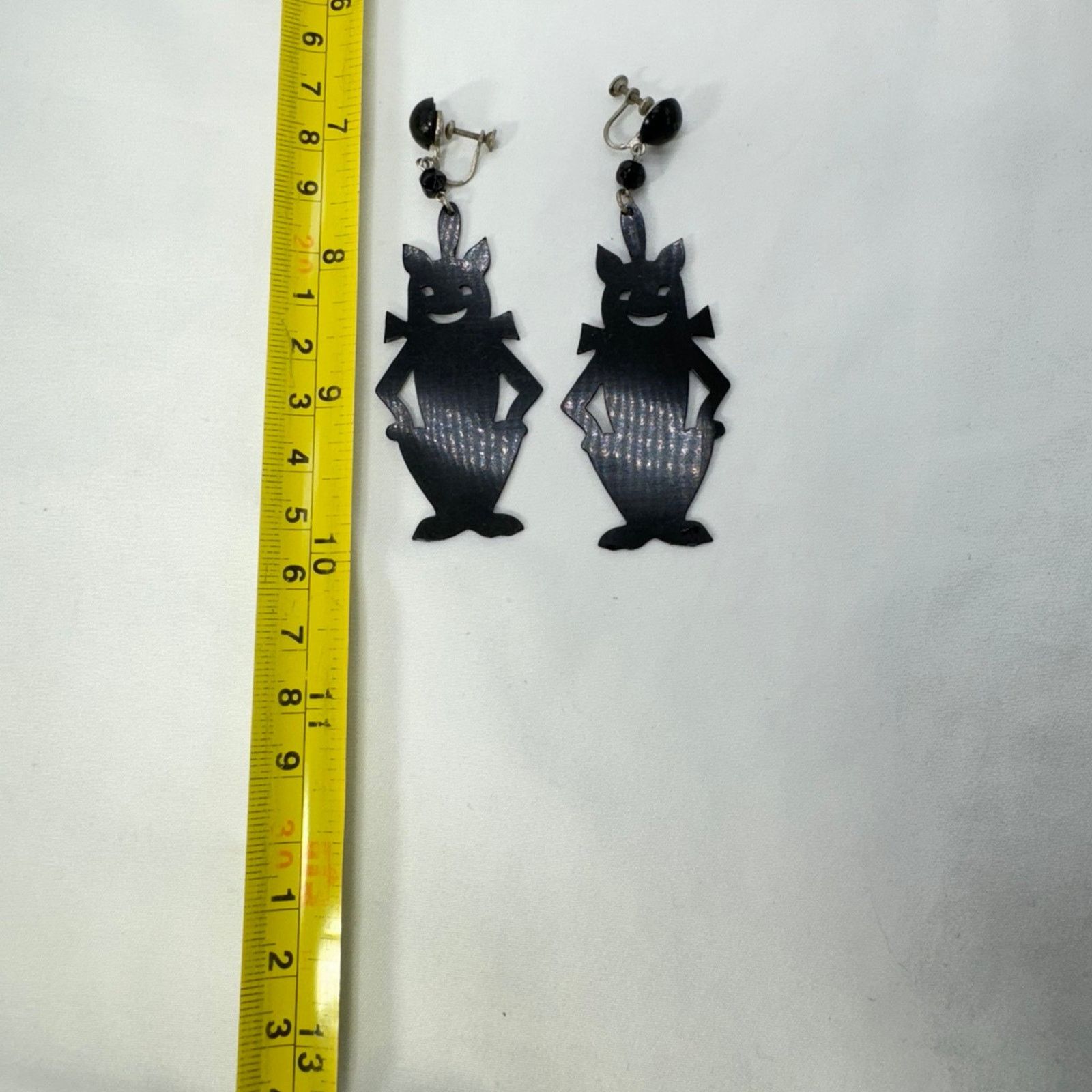 NBDN Nobrandedon Antique RARE VHTF celluloid cat earrings Size ONE SIZE - 4 Thumbnail