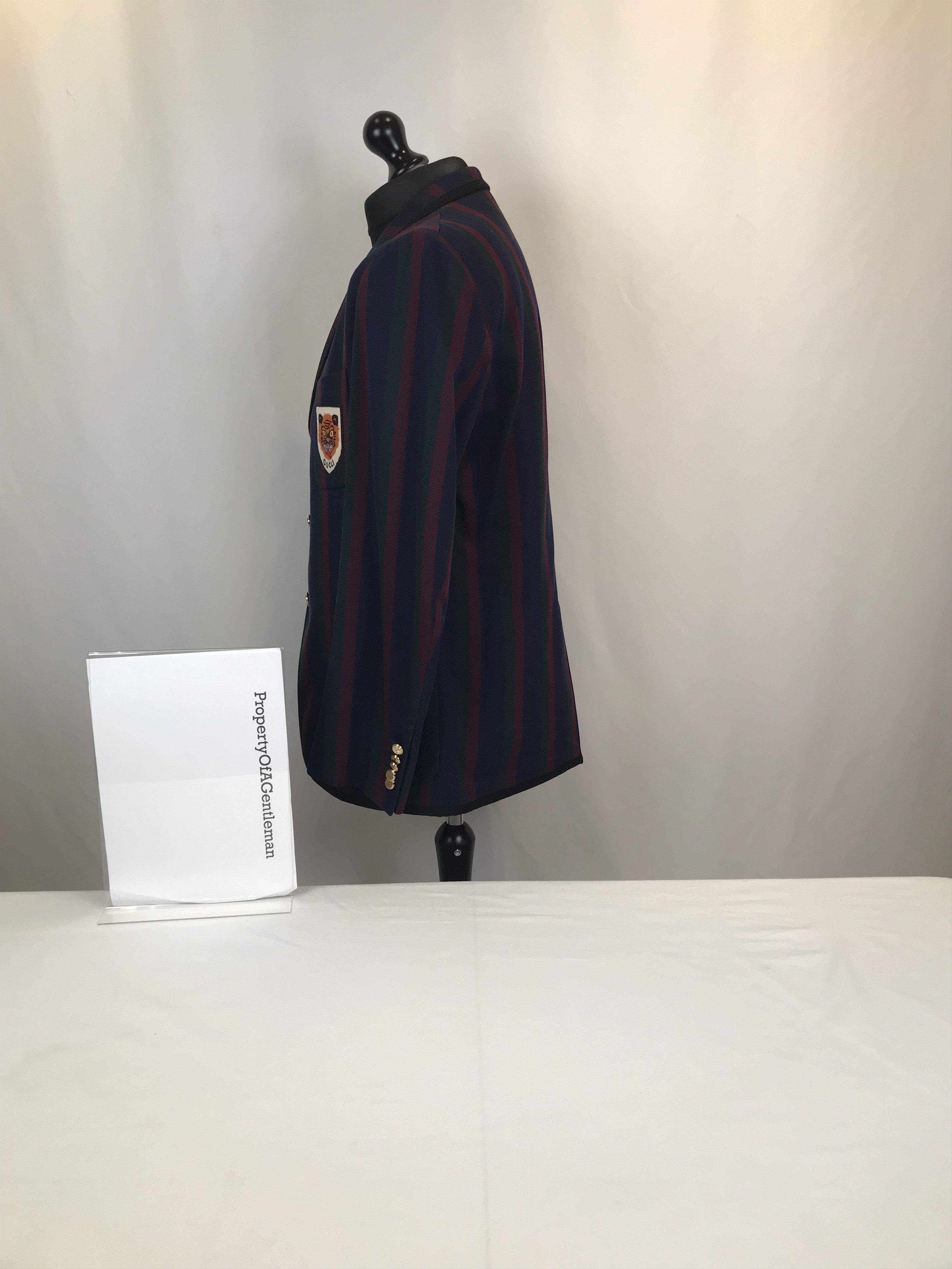 Gucci Gucci Stripped Tiger Embroidered Blazerr Size 50R - 4 Thumbnail